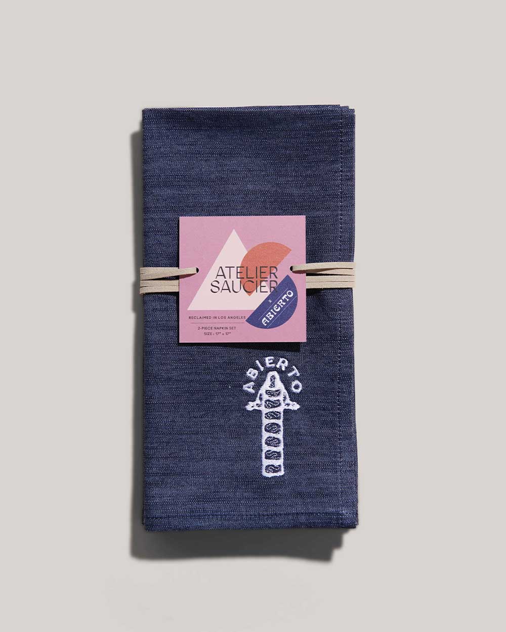 Atelier Saucier, Los Angeles-based custom cloth napkins, towels, table runners, cocktail sets and more! Custom monogramming.