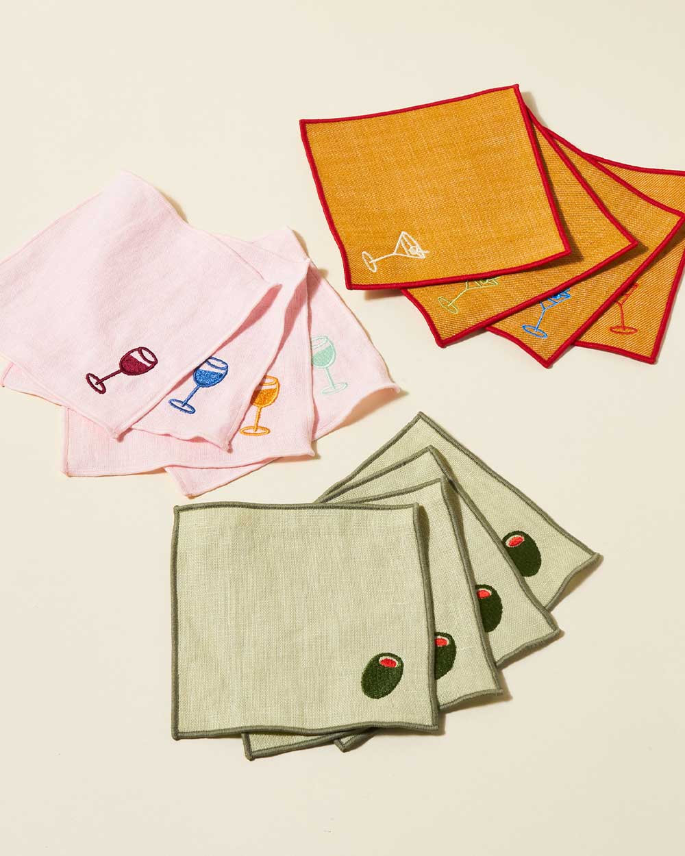 Atelier Saucier, Los Angeles-based custom cloth napkins, towels, table runners, cocktail sets and more! Custom monogramming.