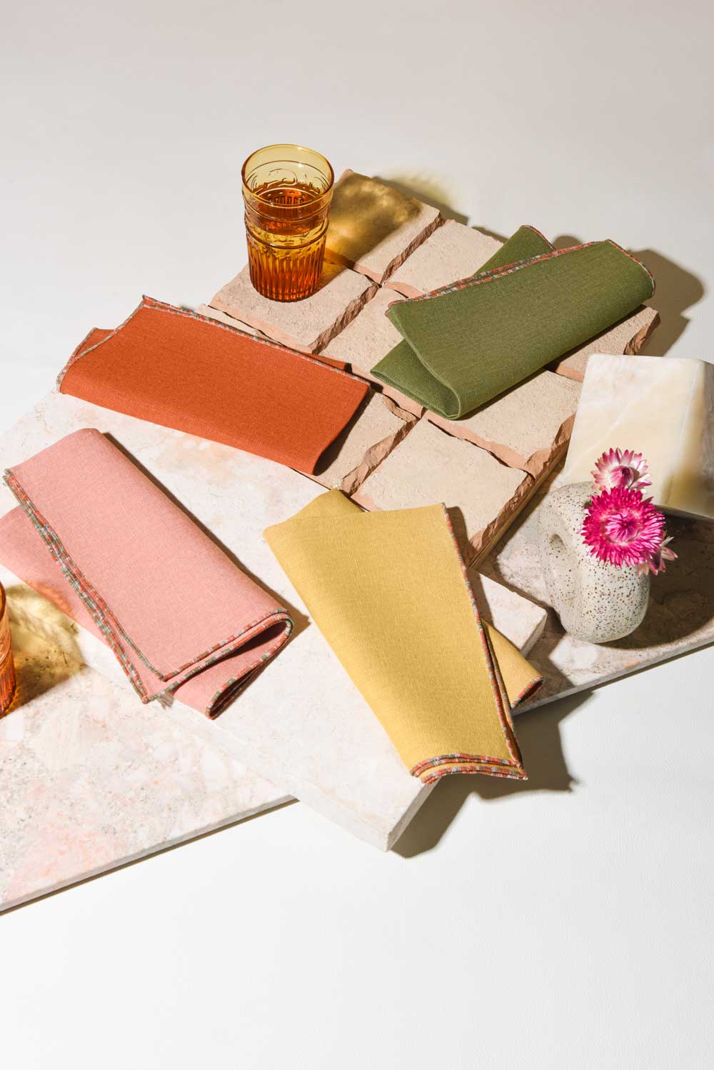 Atelier Saucier, Los Angeles-based custom cloth napkins, towels, table runners, cocktail sets and more! Custom monogramming.