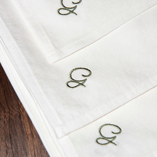Atelier Saucier, Los Angeles-based custom cloth napkins, towels, table runners, cocktail sets and more! Custom monogramming.