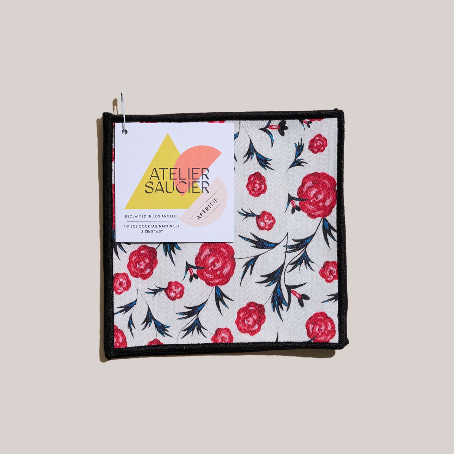 Le Bouquet Cocktail Napkins | Set of 4 COCKTAIL NAPKINS ATELIER SAUCIER - Atelier Saucier