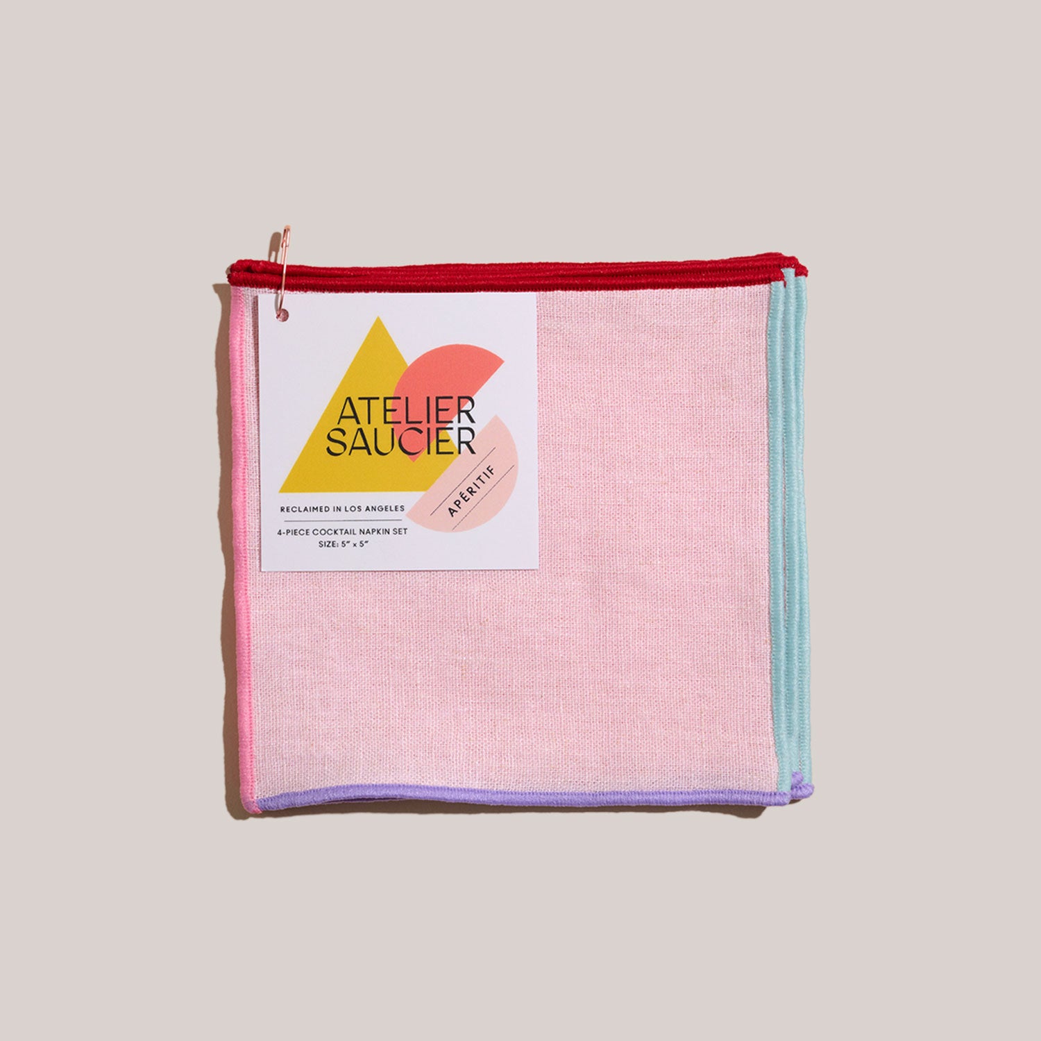 Candy Crush Linen Cocktail Napkins | Set of 4 COCKTAIL NAPKINS ATELIER SAUCIER - Atelier Saucier