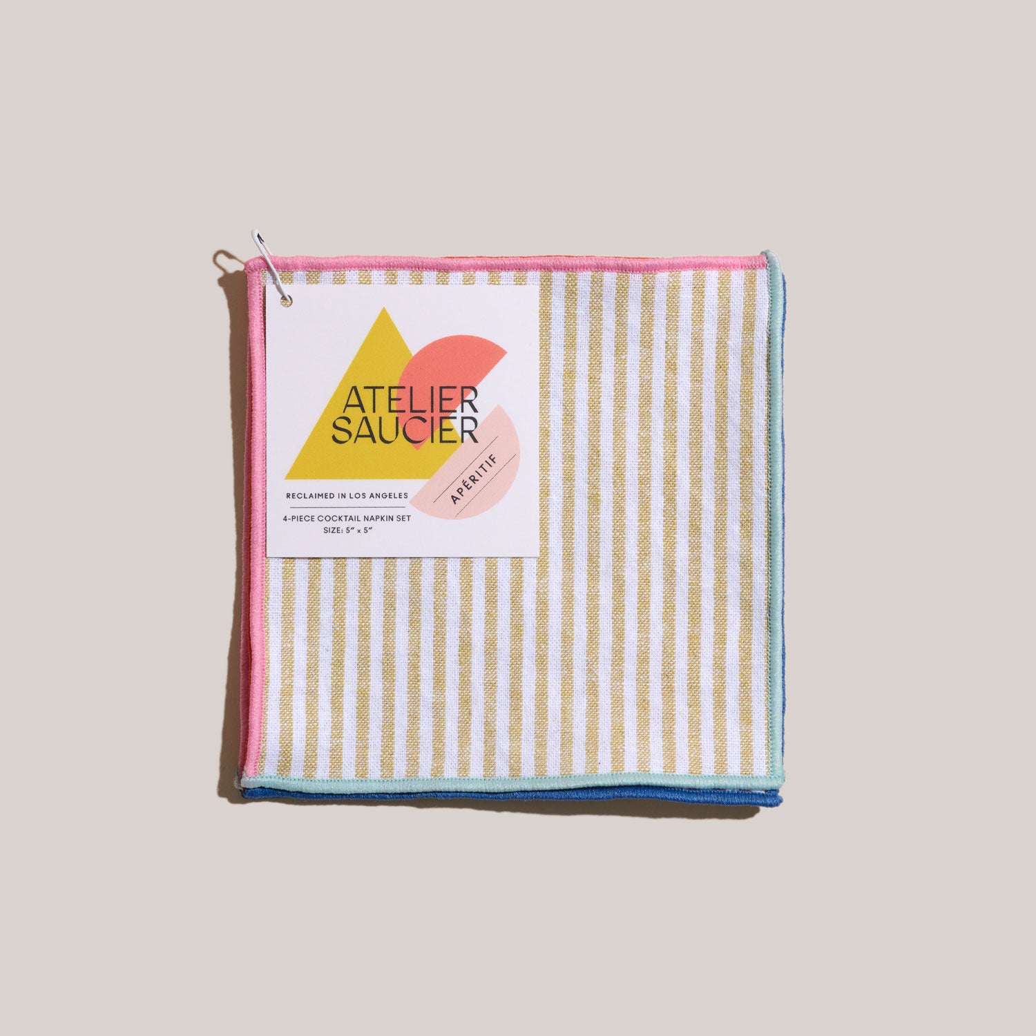 Carnival Stripe Cocktail Napkins | Set of 4 COCKTAIL NAPKINS ATELIER SAUCIER - Atelier Saucier