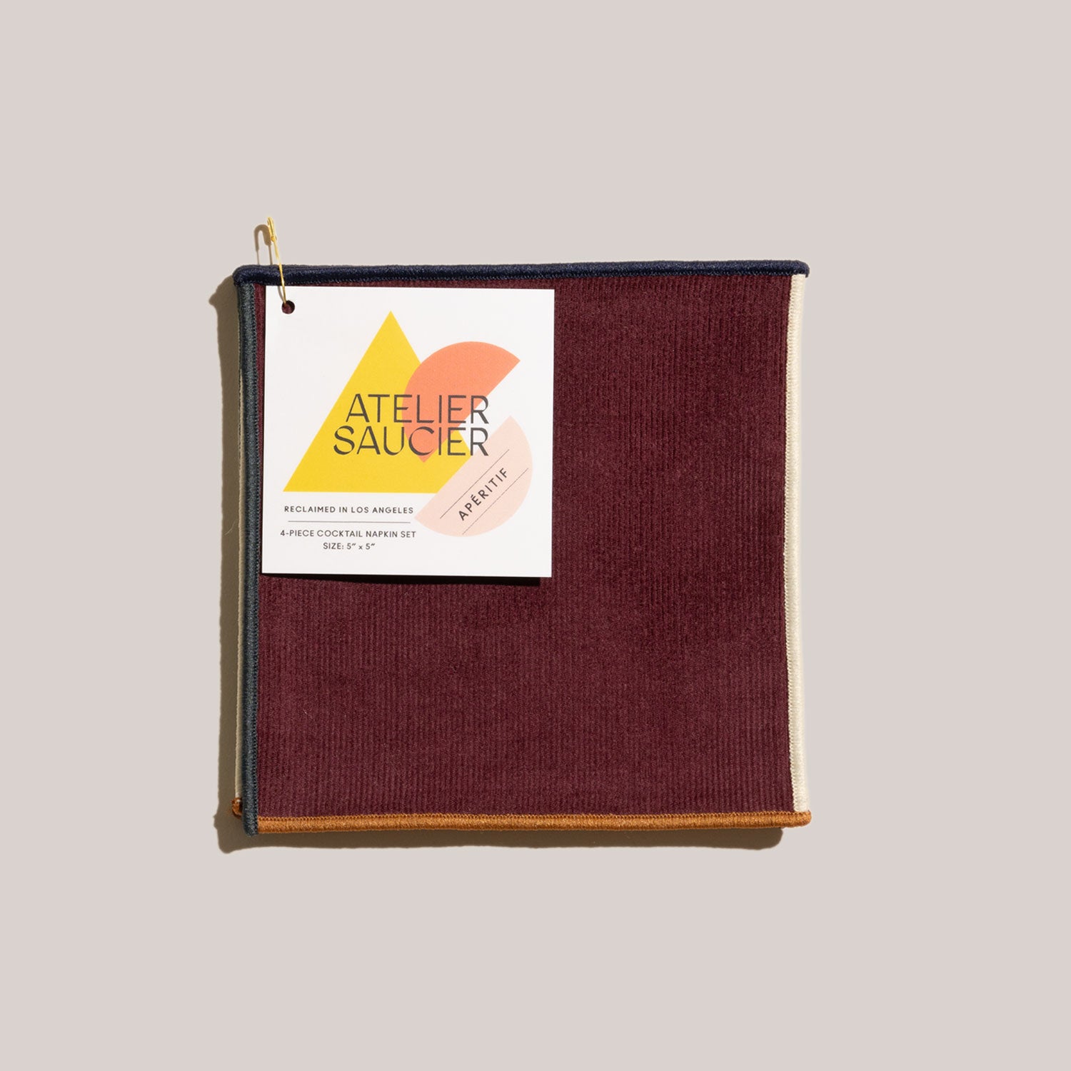 Clubhouse Cocktail Napkins | Set of 4 COCKTAIL NAPKINS ATELIER SAUCIER - Atelier Saucier