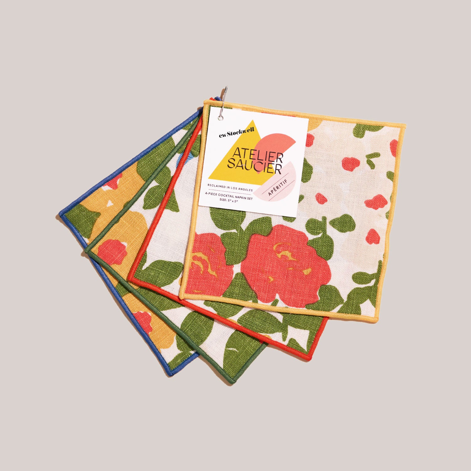 Million Flowers Cocktail Napkins | Set of 4 COCKTAIL NAPKINS ATELIER SAUCIER - Atelier Saucier