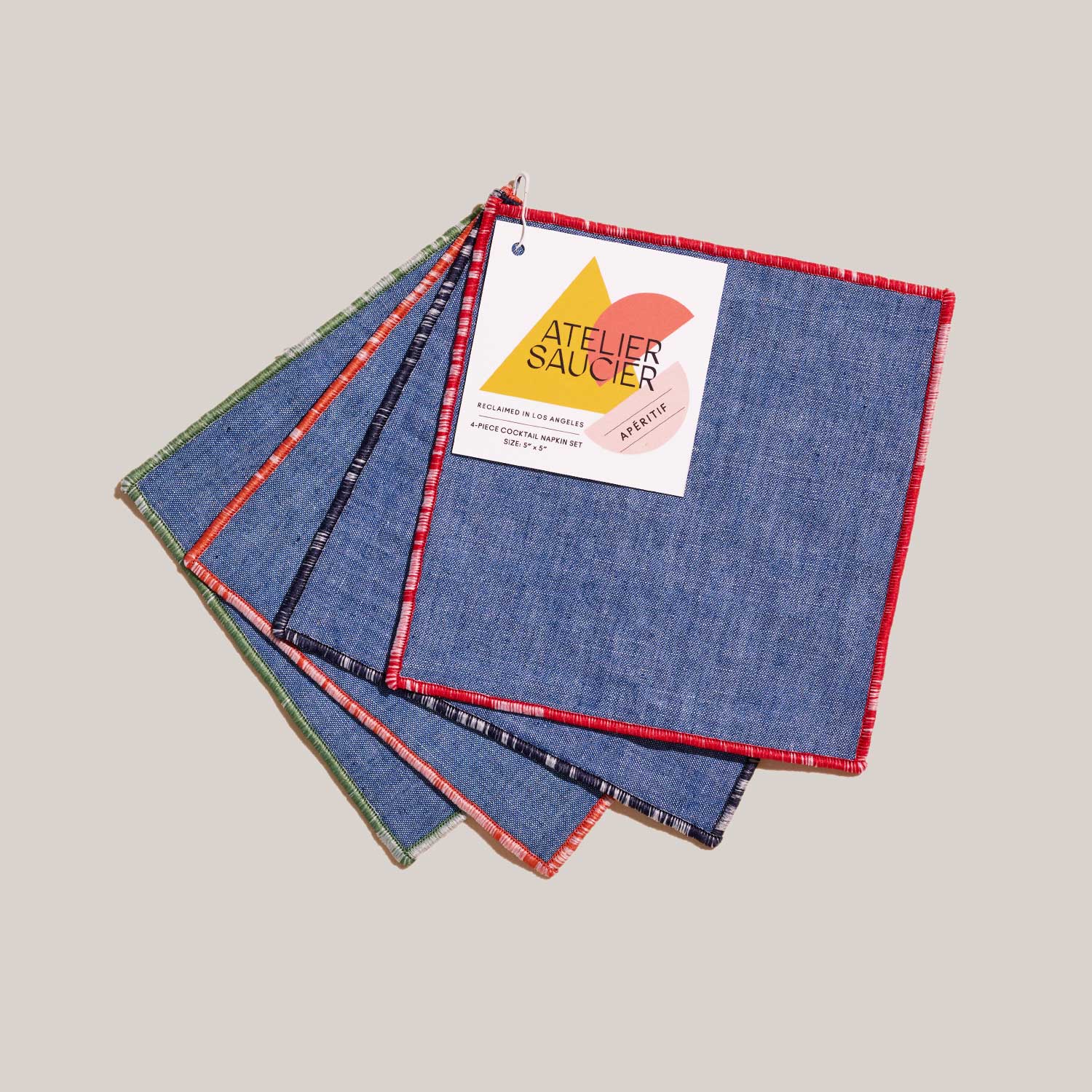 Beach Ball Cocktail Napkins | Set of 4 COCKTAIL NAPKINS ATELIER SAUCIER - Atelier Saucier