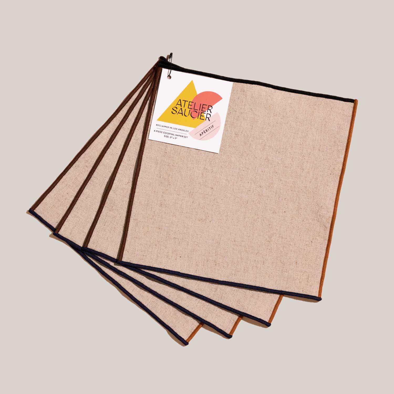 Dune Appetizer Napkins | Set of 4 APPETIZER NAPKINS ATELIER SAUCIER - Atelier Saucier