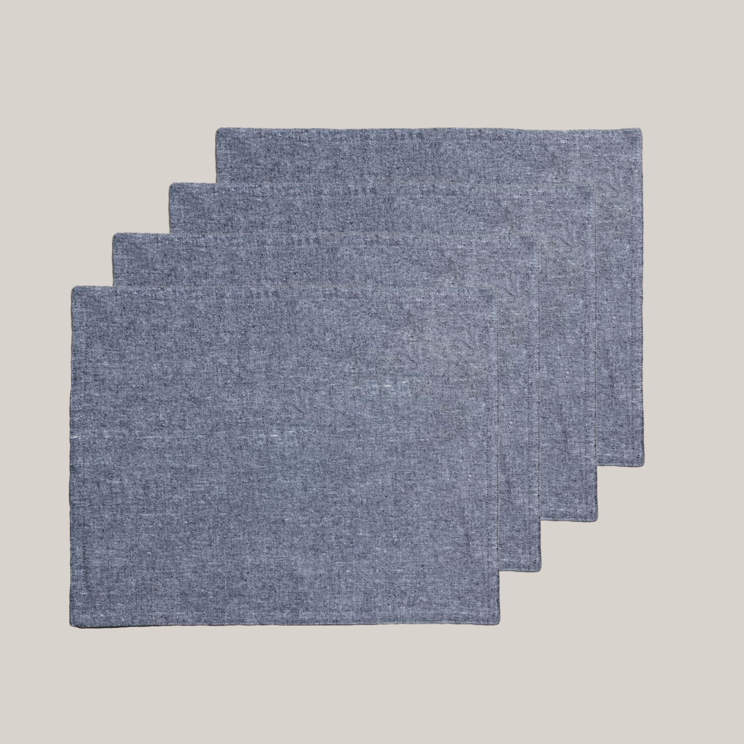 Charcoal Chambray Placemats | Set of 4 PLACEMATS ATELIER SAUCIER - Atelier Saucier