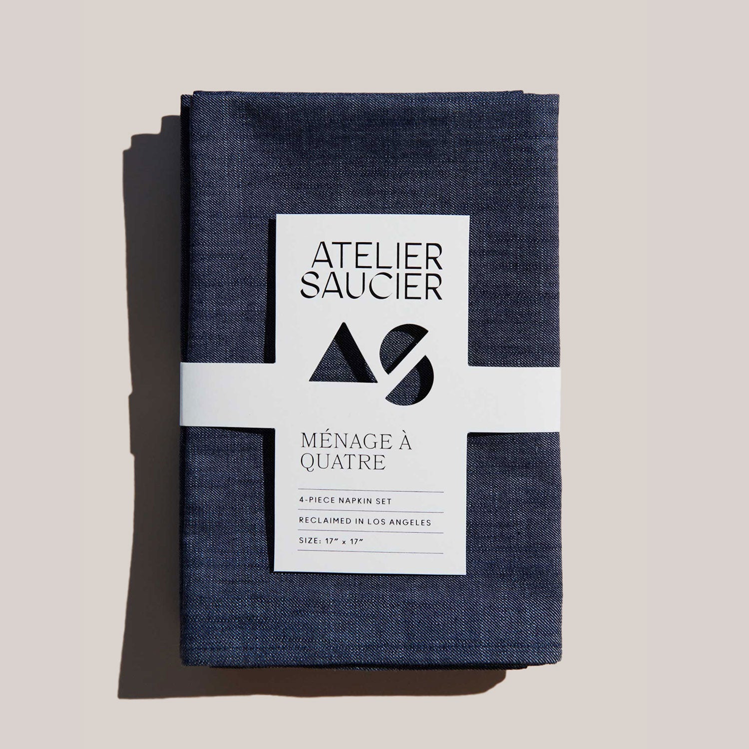 Custom Napkin Chain Stitch Embroidery | Set Of 8 NAPKINS ATELIER SAUCIER - Atelier Saucier