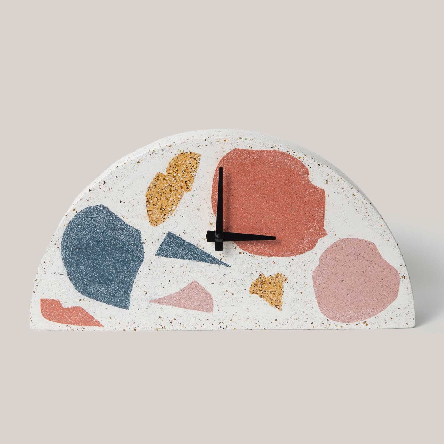 Mantle Clock | Multicolor Terrazzo Clocks Pretti.Cool - Atelier Saucier