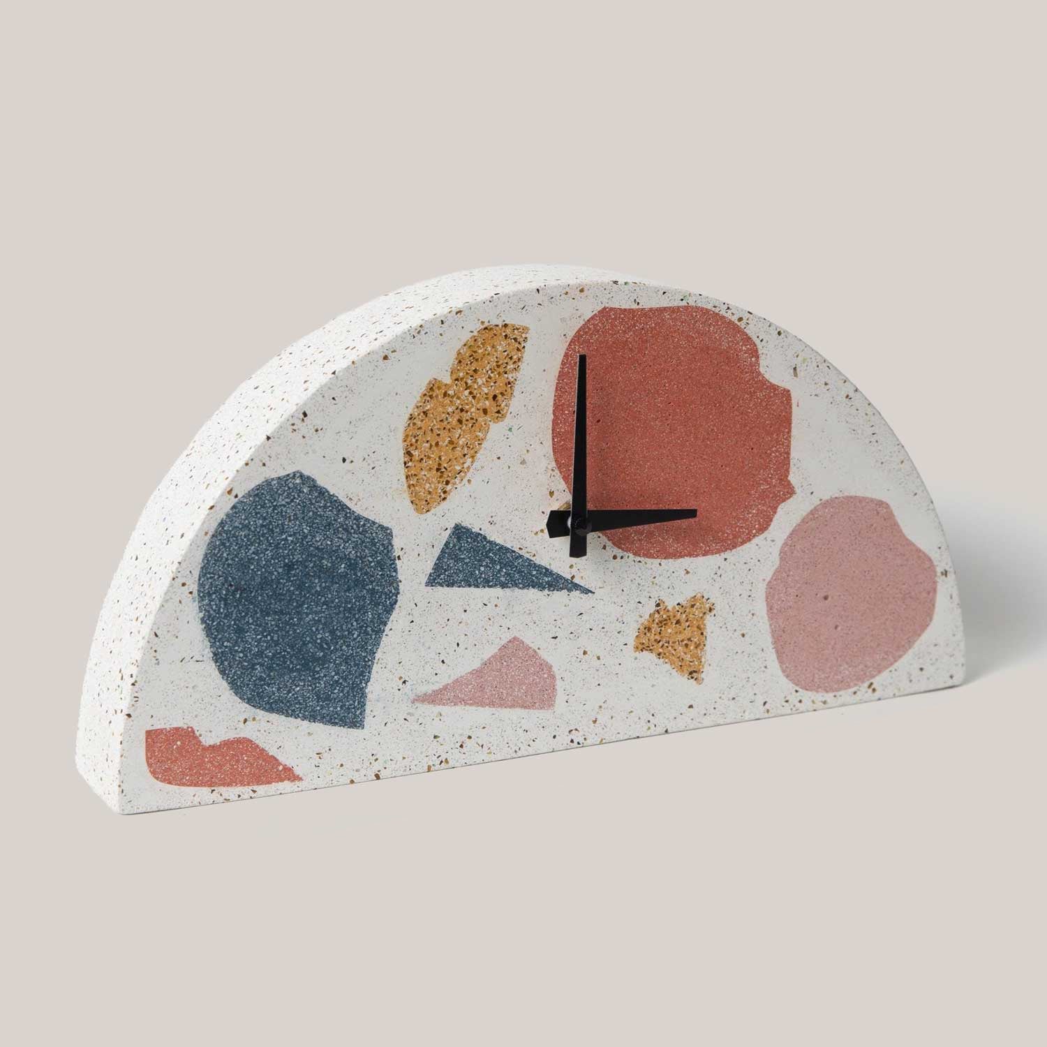 Mantle Clock | Multicolor Terrazzo Clocks Pretti.Cool - Atelier Saucier