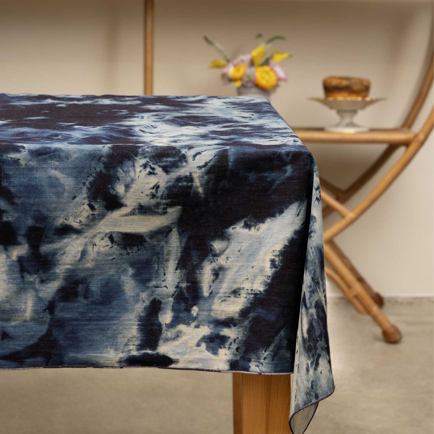 Tie-Dye Denim Tablecloth TABLECLOTHS ATELIER SAUCIER - Atelier Saucier