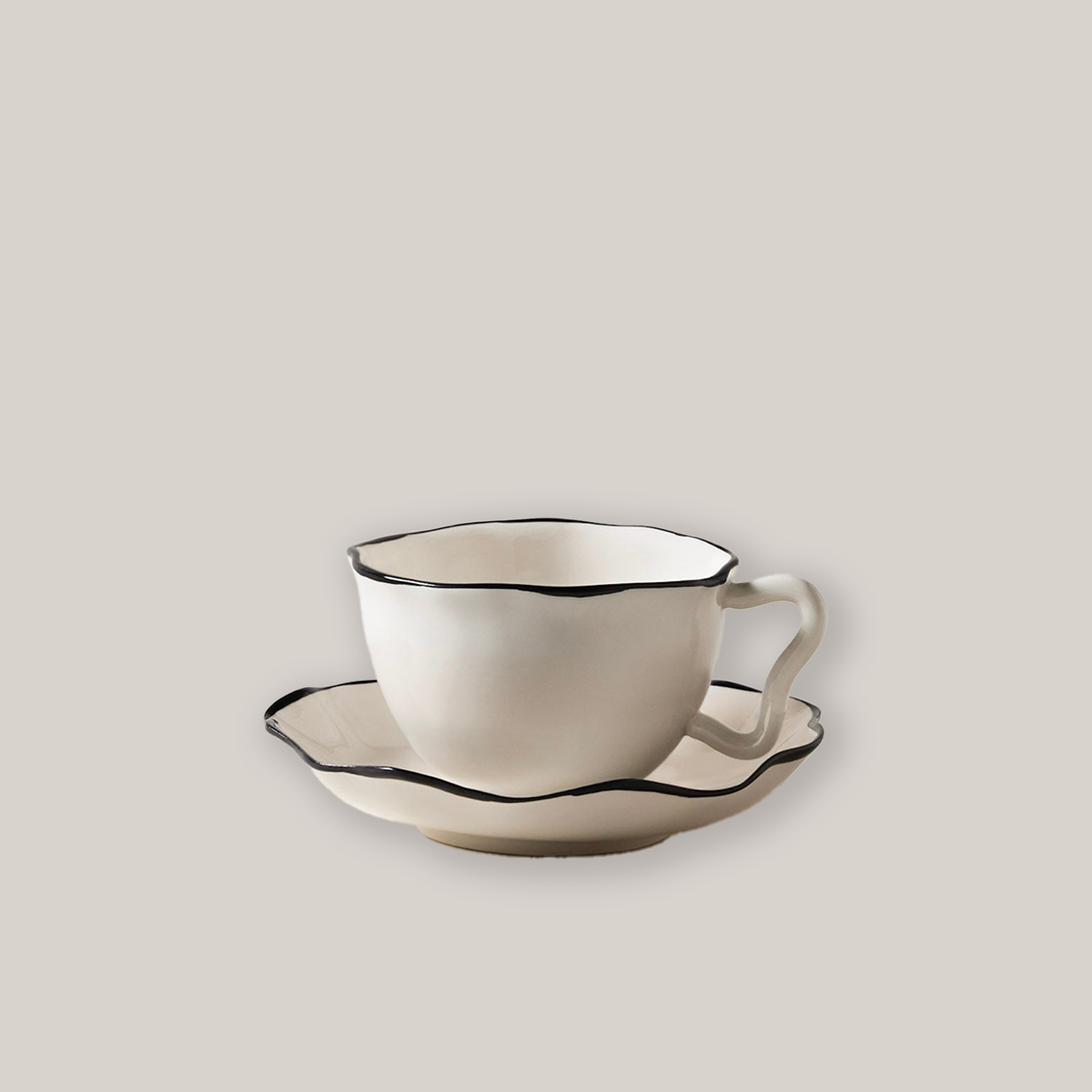 Ribbon Teacup & Saucer Drinkware LES Collection - Atelier Saucier