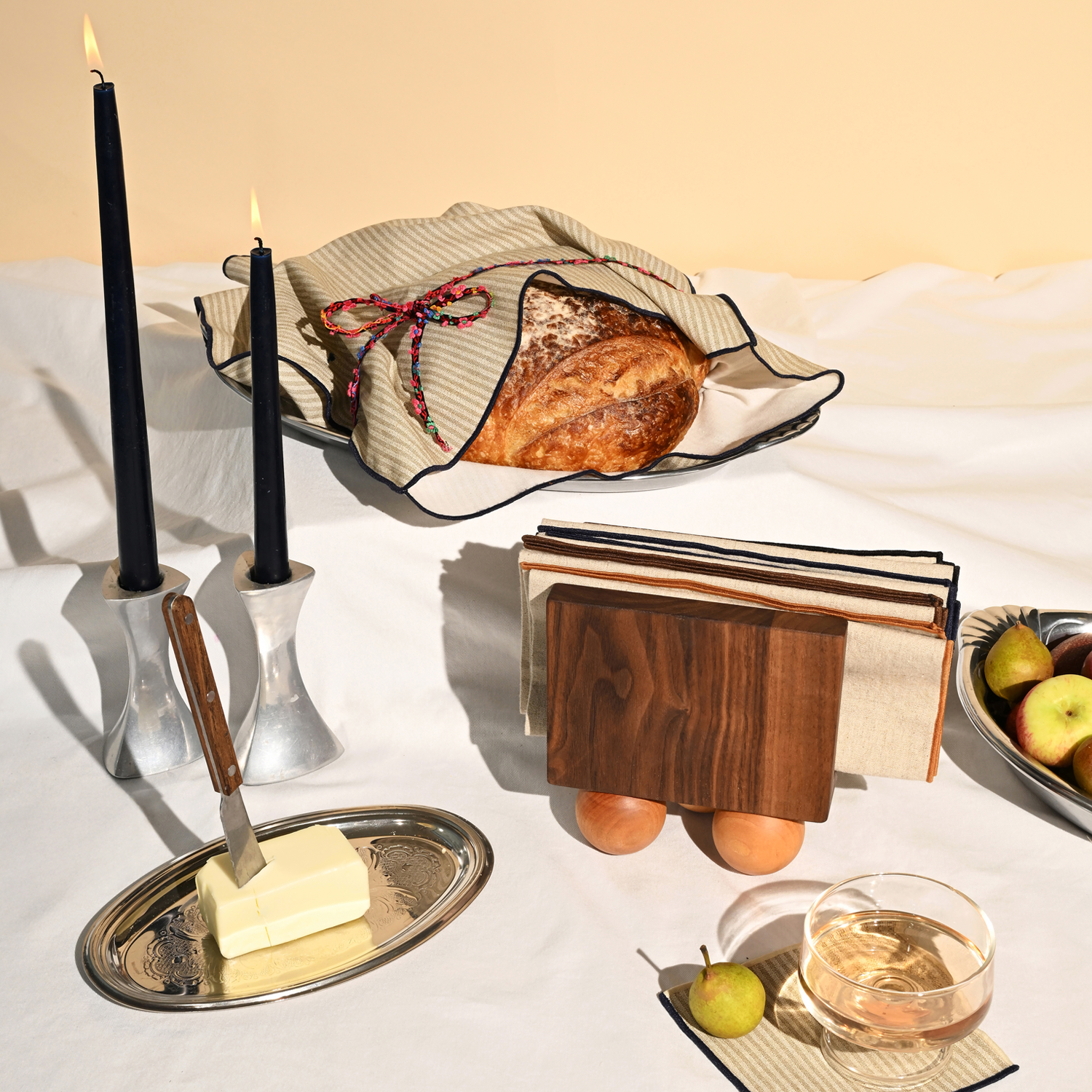 Sandbar Stripe Bread Bag / Challah Cover ACCESSORIE ATELIER SAUCIER - Atelier Saucier