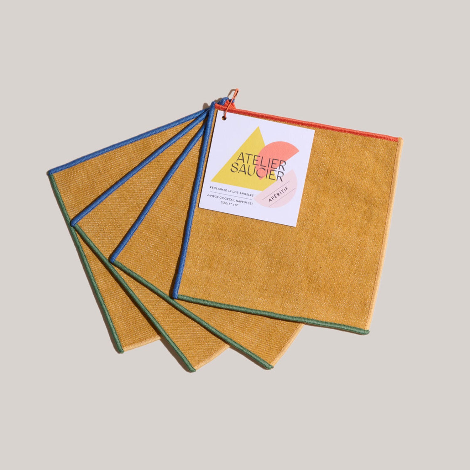 The Toucan Cocktail Napkins | Set of 4 COCKTAIL NAPKINS ATELIER SAUCIER - Atelier Saucier