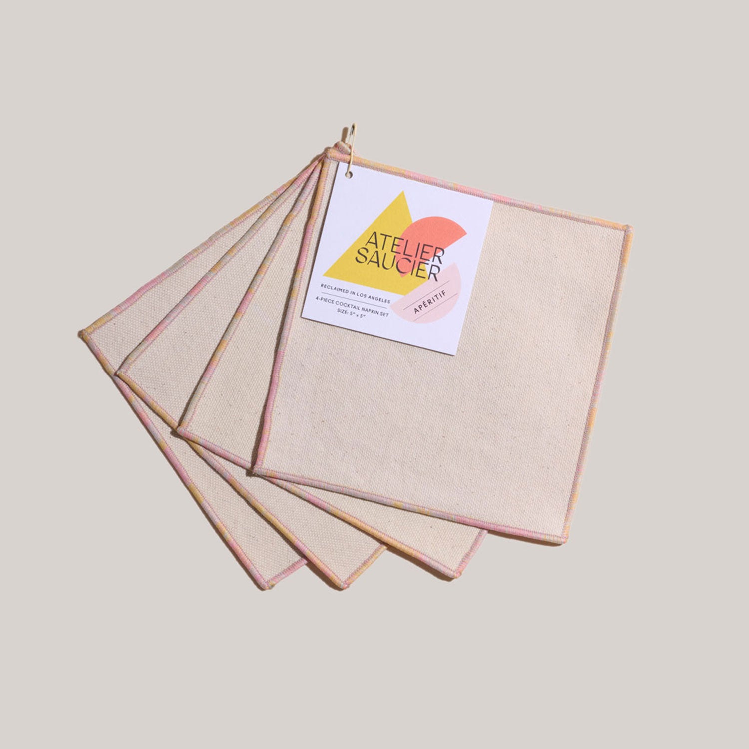 The Hummingbird Cocktail Napkins | Set of 4 COCKTAIL NAPKINS ATELIER SAUCIER - Atelier Saucier