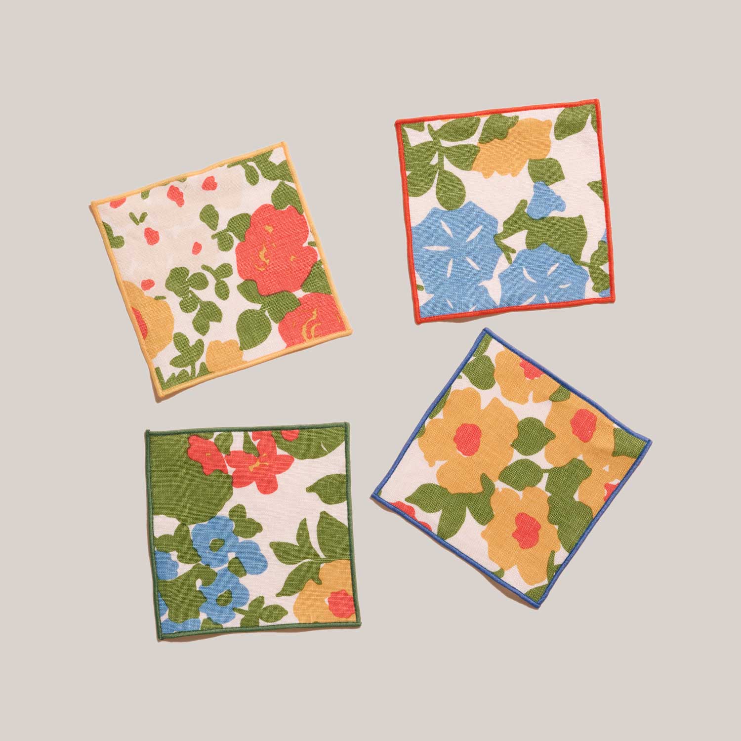 Million Flowers Cocktail Napkins | Set of 4 COCKTAIL NAPKINS ATELIER SAUCIER - Atelier Saucier