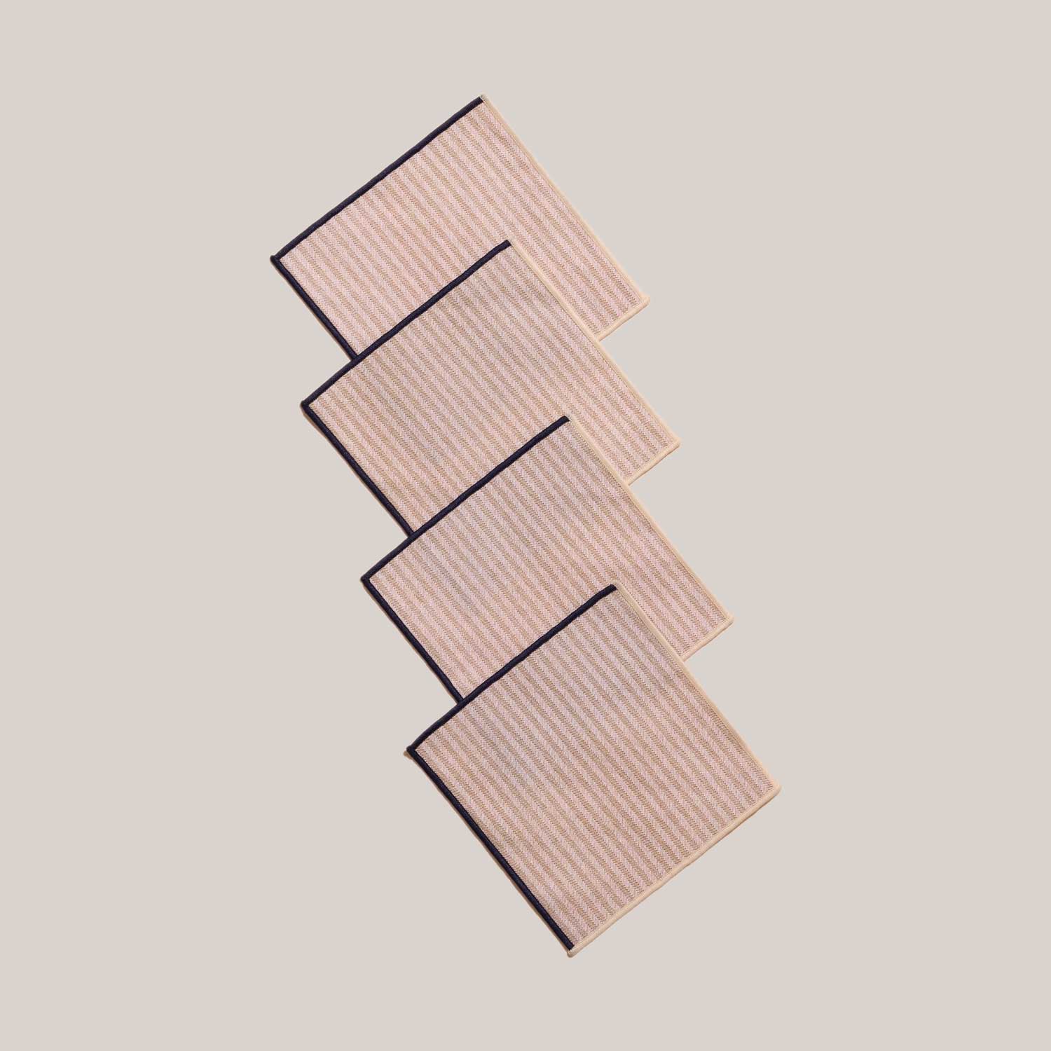 Sandbar Stripe Cocktail Napkins | Set of 4 COCKTAIL NAPKINS ATELIER SAUCIER - Atelier Saucier