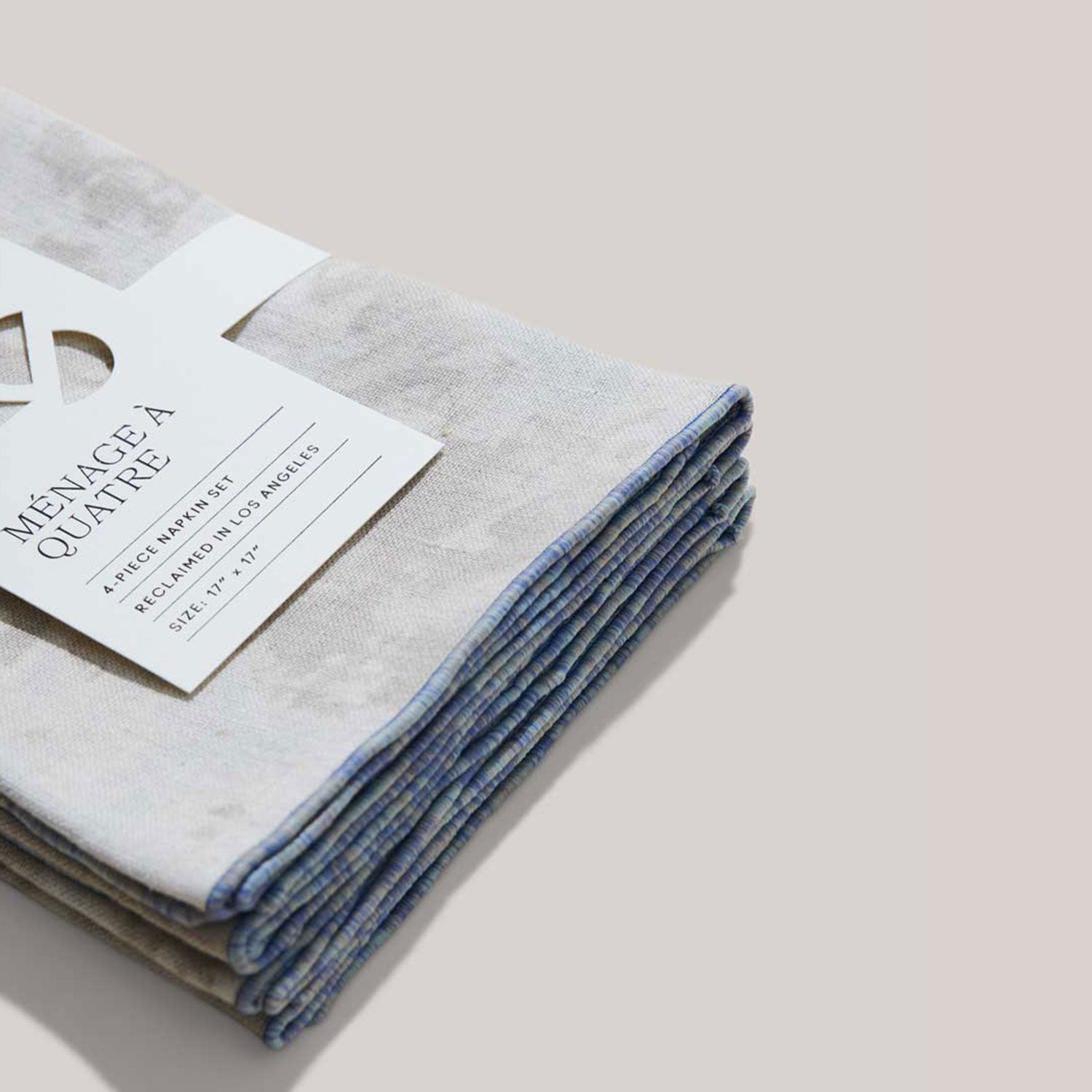 Blue Sky Linen Napkins | Set of 4 NAPKINS ATELIER SAUCIER - Atelier Saucier