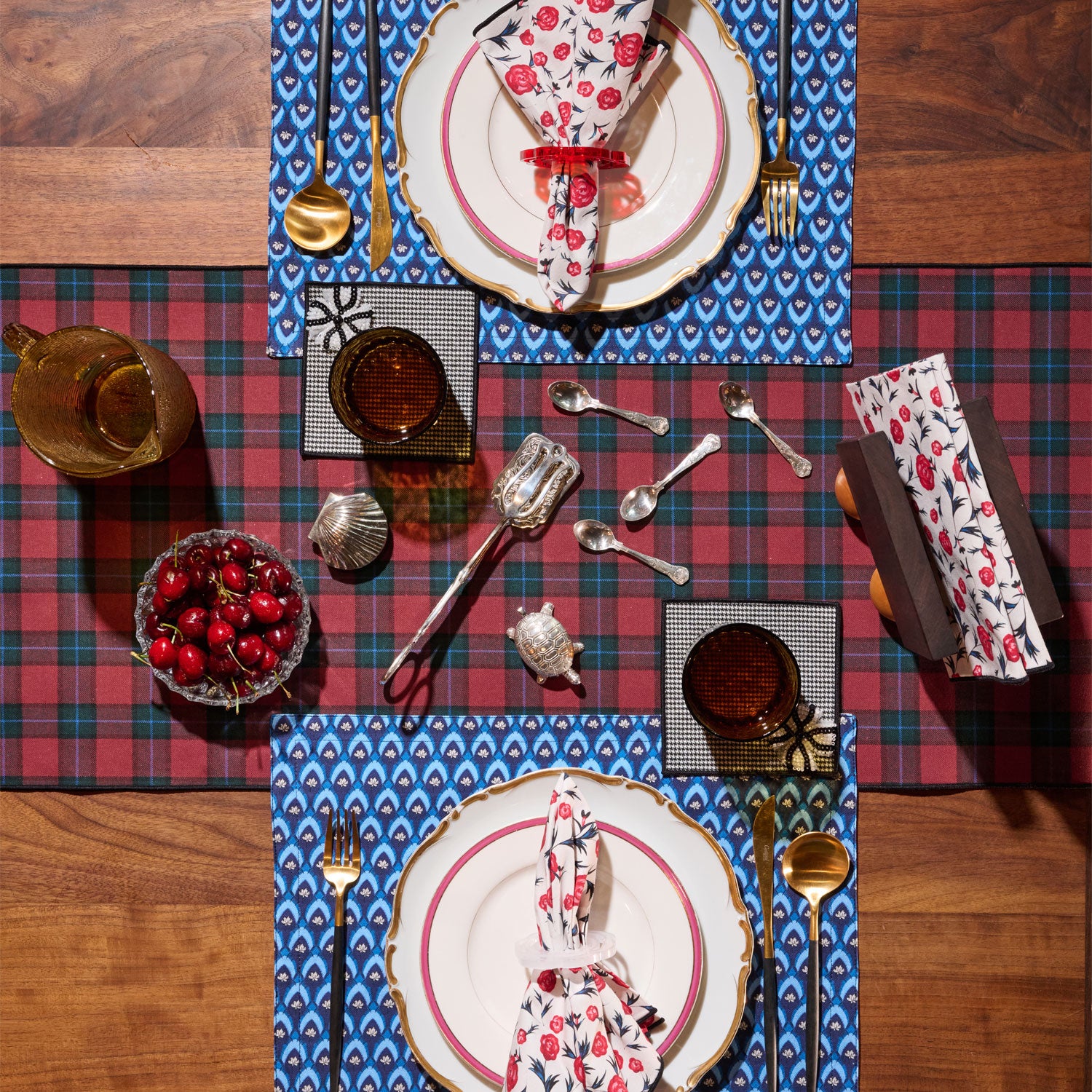 Jubilee Plaid Table Runner TABLE RUNNERS ATELIER SAUCIER - Atelier Saucier