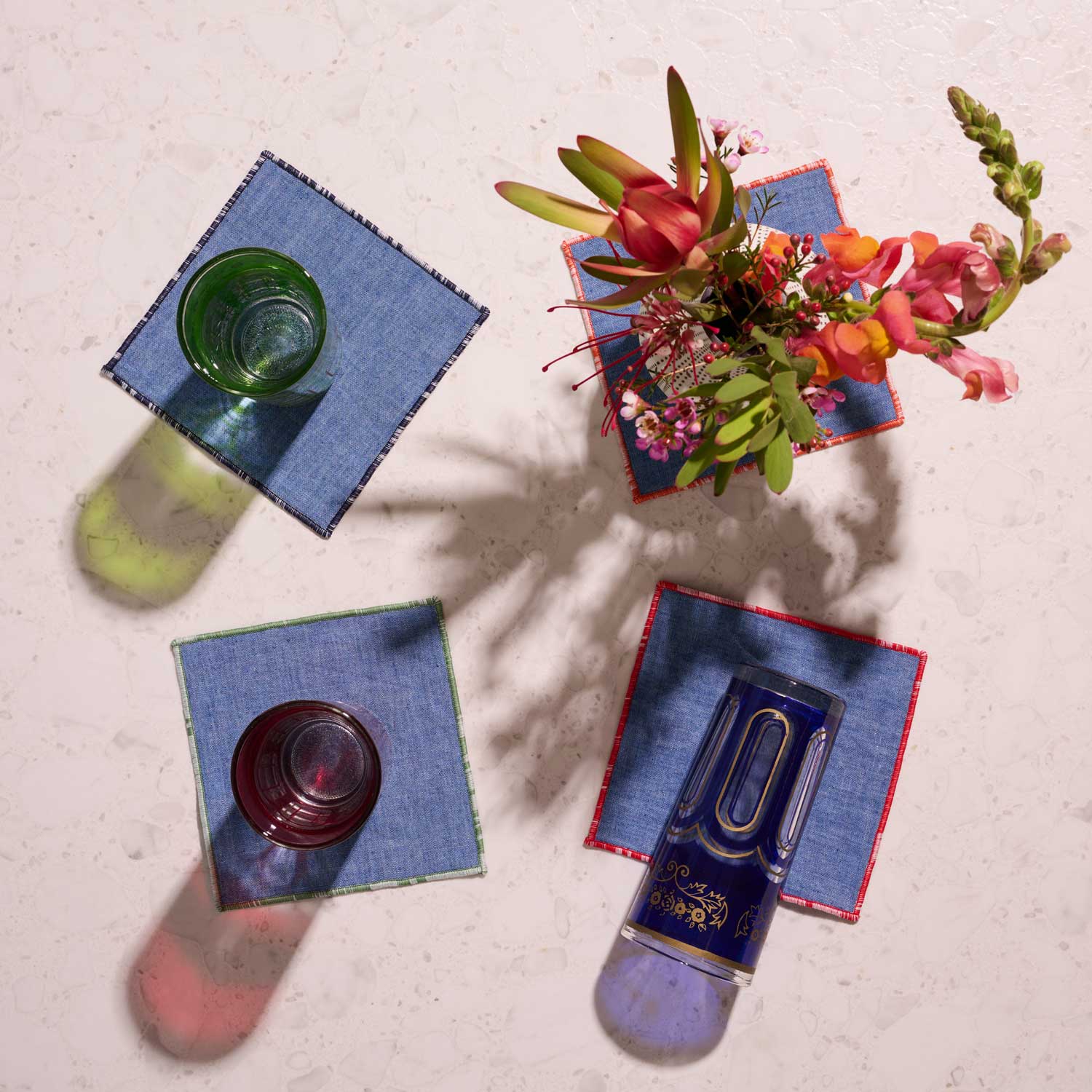 Beach Ball Cocktail Napkins | Set of 4 COCKTAIL NAPKINS ATELIER SAUCIER - Atelier Saucier