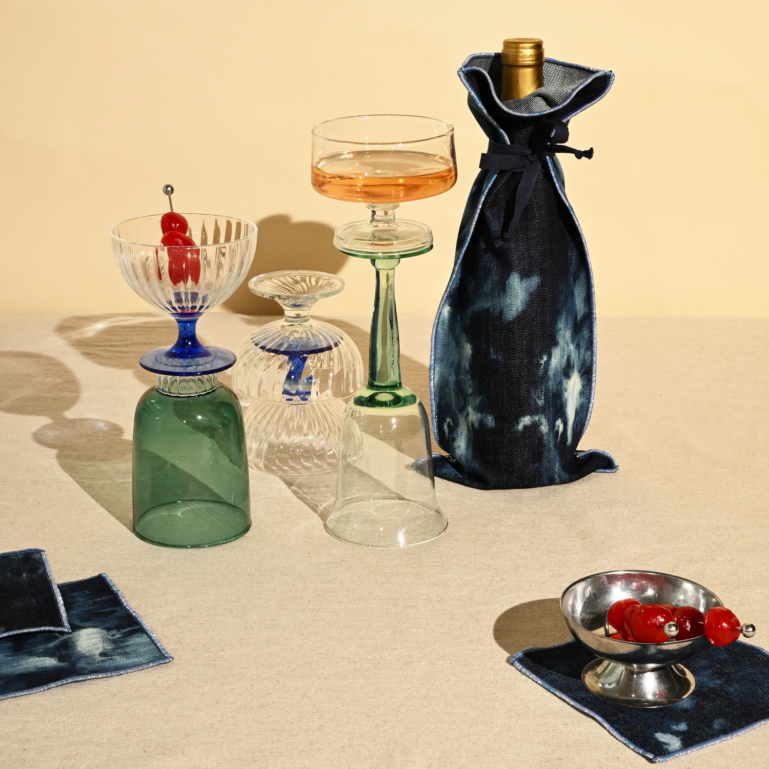 Après Ski Cocktail Napkins | Set of 4 COCKTAIL NAPKINS ATELIER SAUCIER - Atelier Saucier