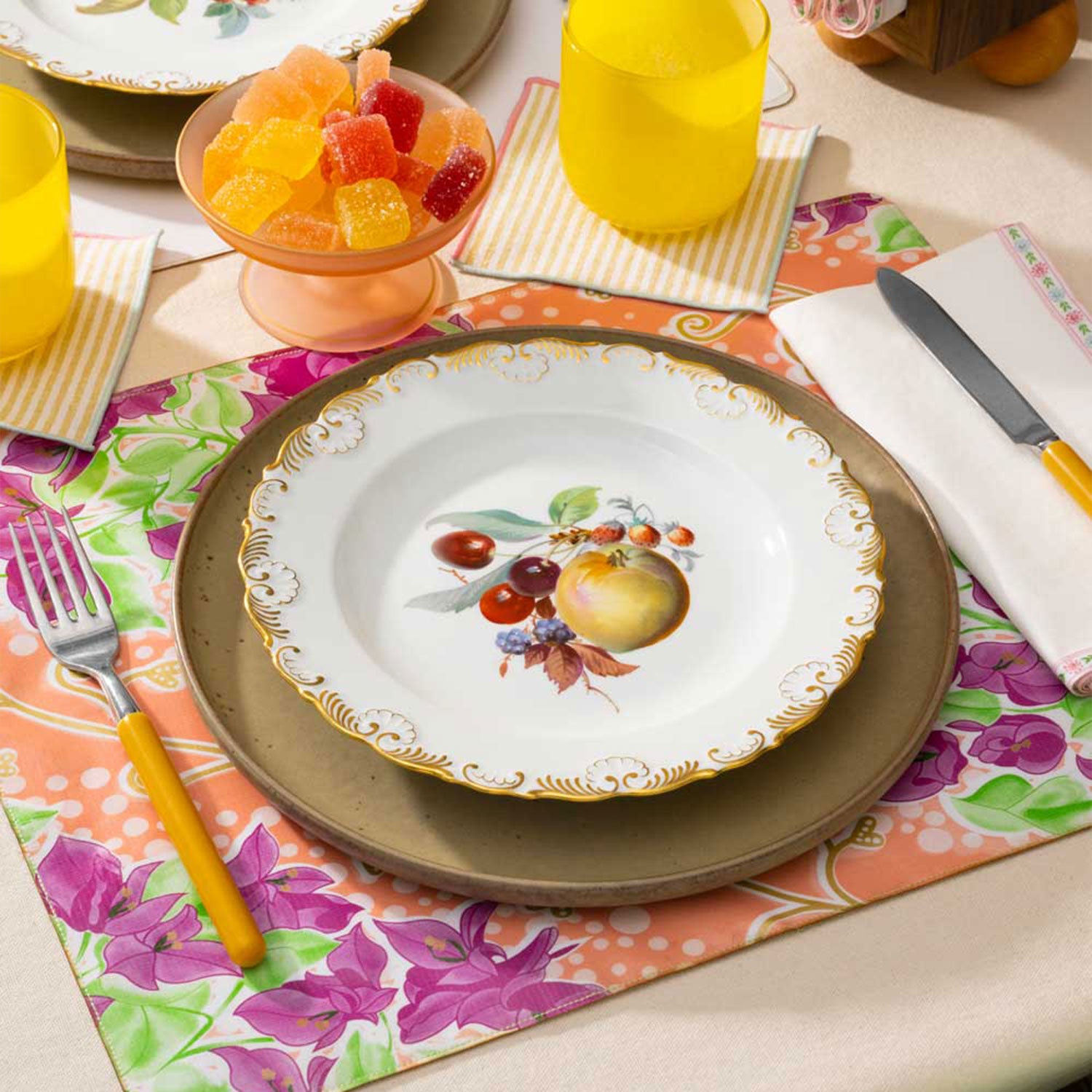 Primavera Oilcloth Placemat PLACEMATS ATELIER SAUCIER - Atelier Saucier