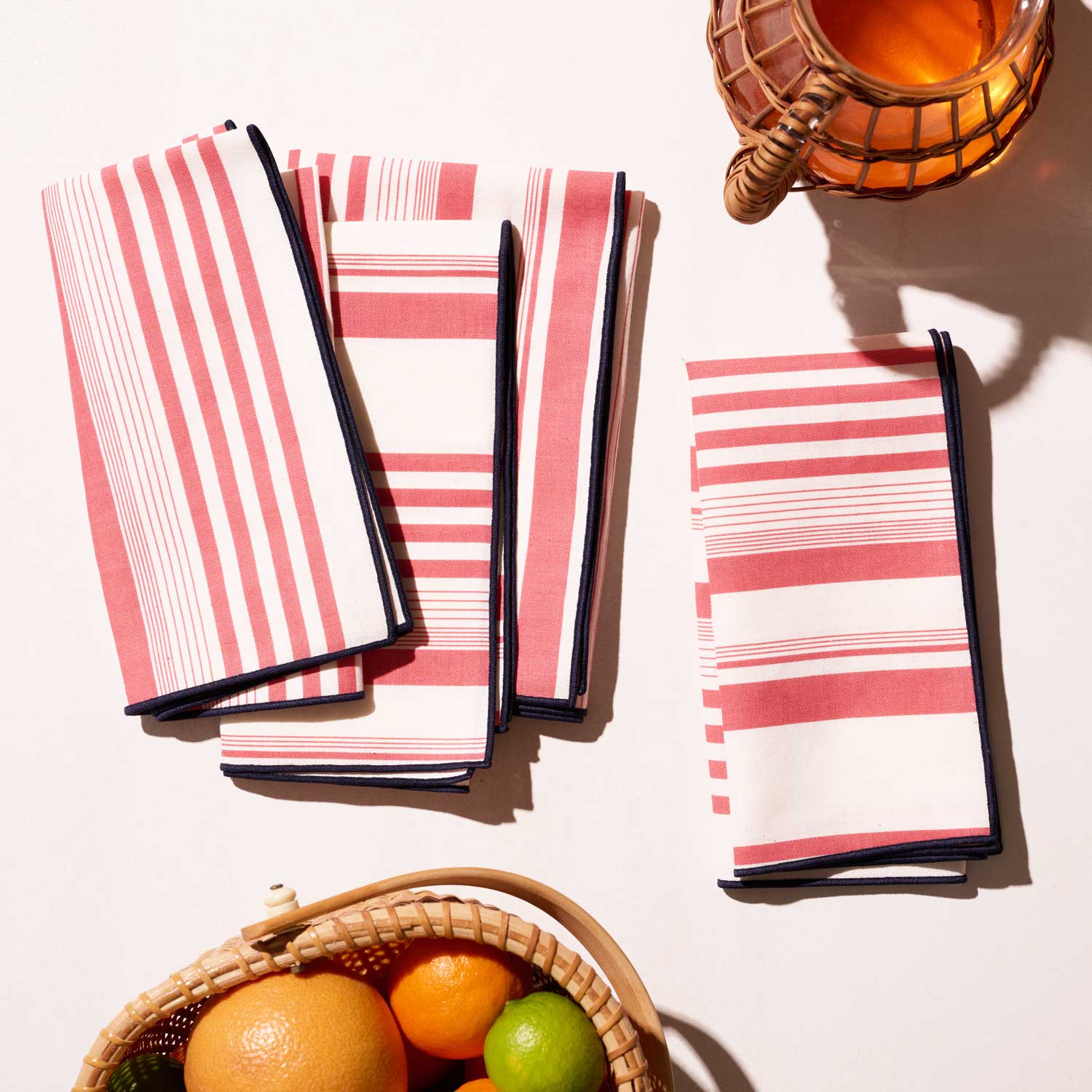 Parasol Stripe Napkins | Set of 4 NAPKINS ATELIER SAUCIER - Atelier Saucier