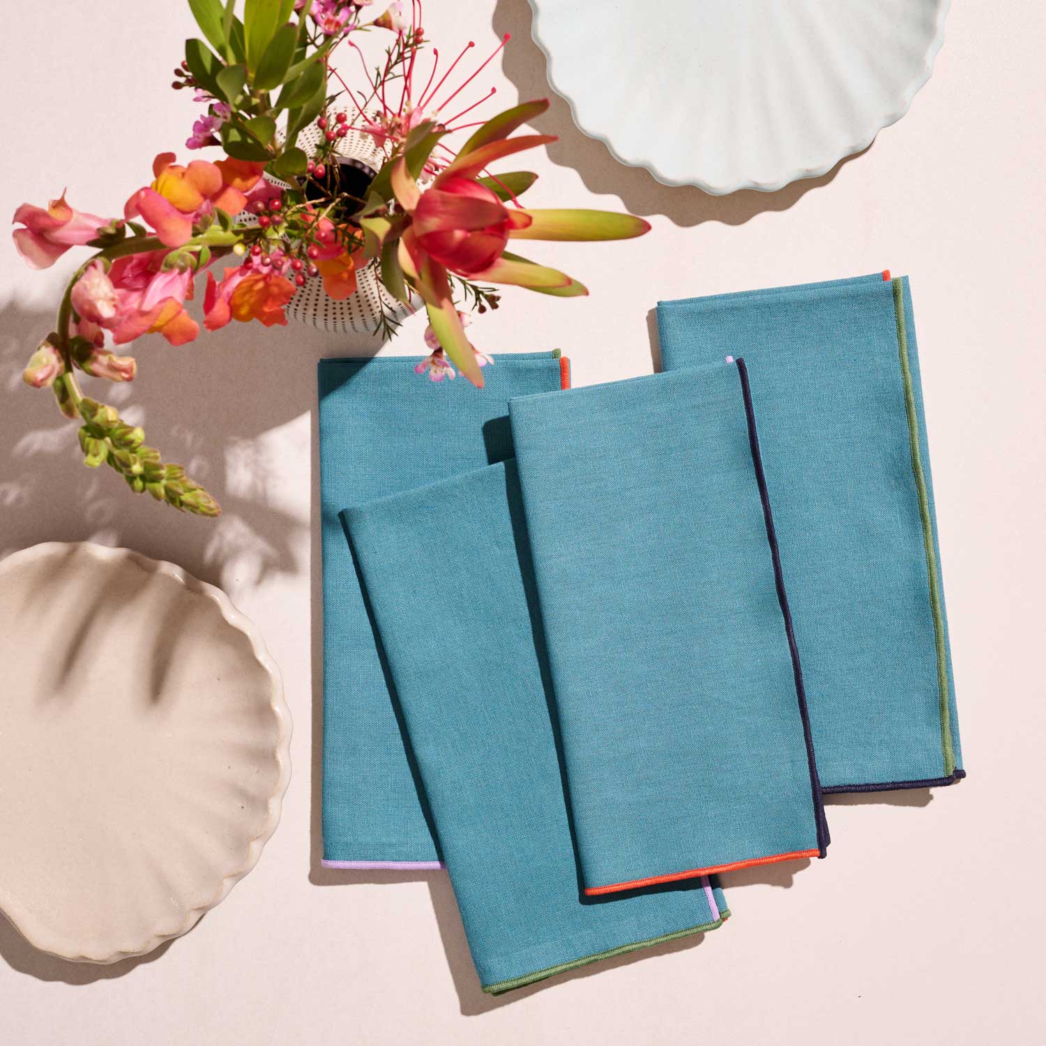 Mermaid Napkins | Set of 4 NAPKINS ATELIER SAUCIER - Atelier Saucier