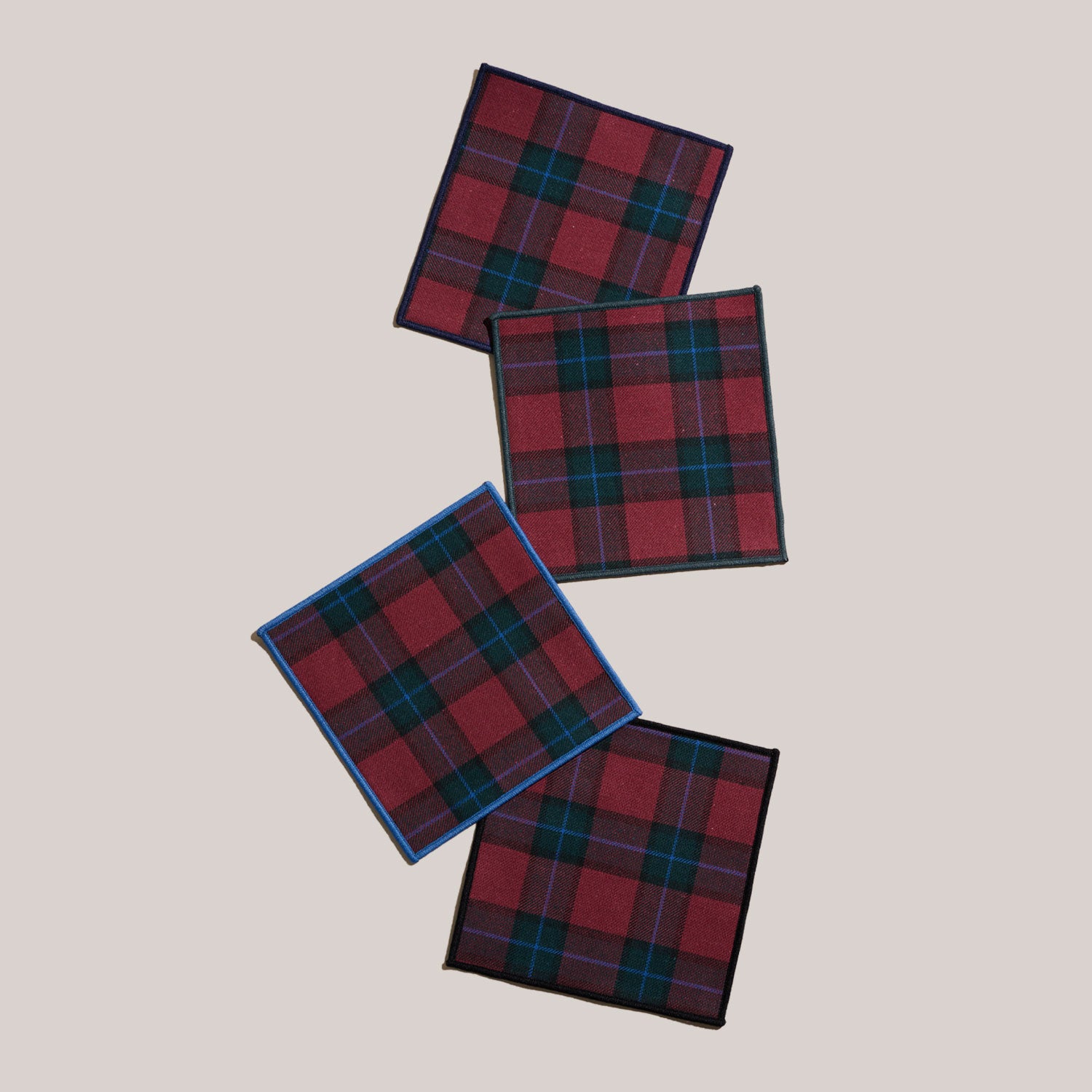 Jubilee Plaid Cocktail Napkins | Set of 4 COCKTAIL NAPKINS ATELIER SAUCIER - Atelier Saucier