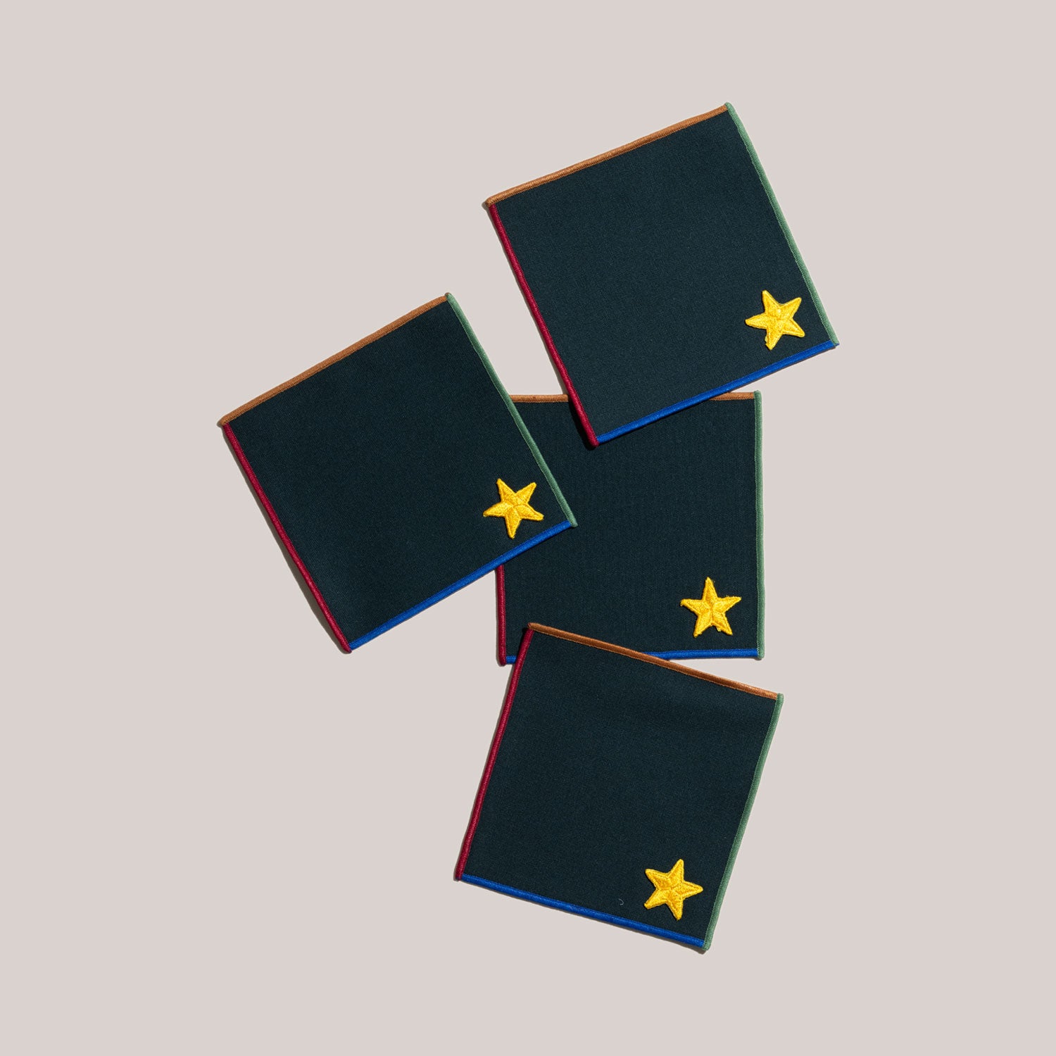 Varsity Cocktail Napkins | Set of 4 COCKTAIL NAPKINS ATELIER SAUCIER - Atelier Saucier
