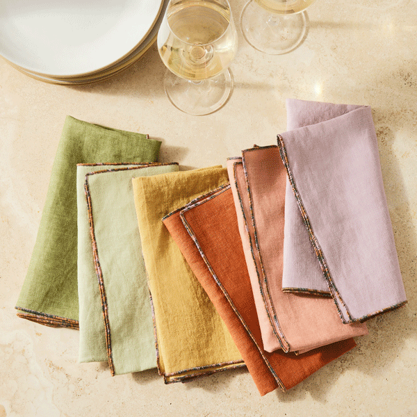 Mix-and-Match Chroma Napkins | Set of 6 NAPKINS ATELIER SAUCIER - Atelier Saucier