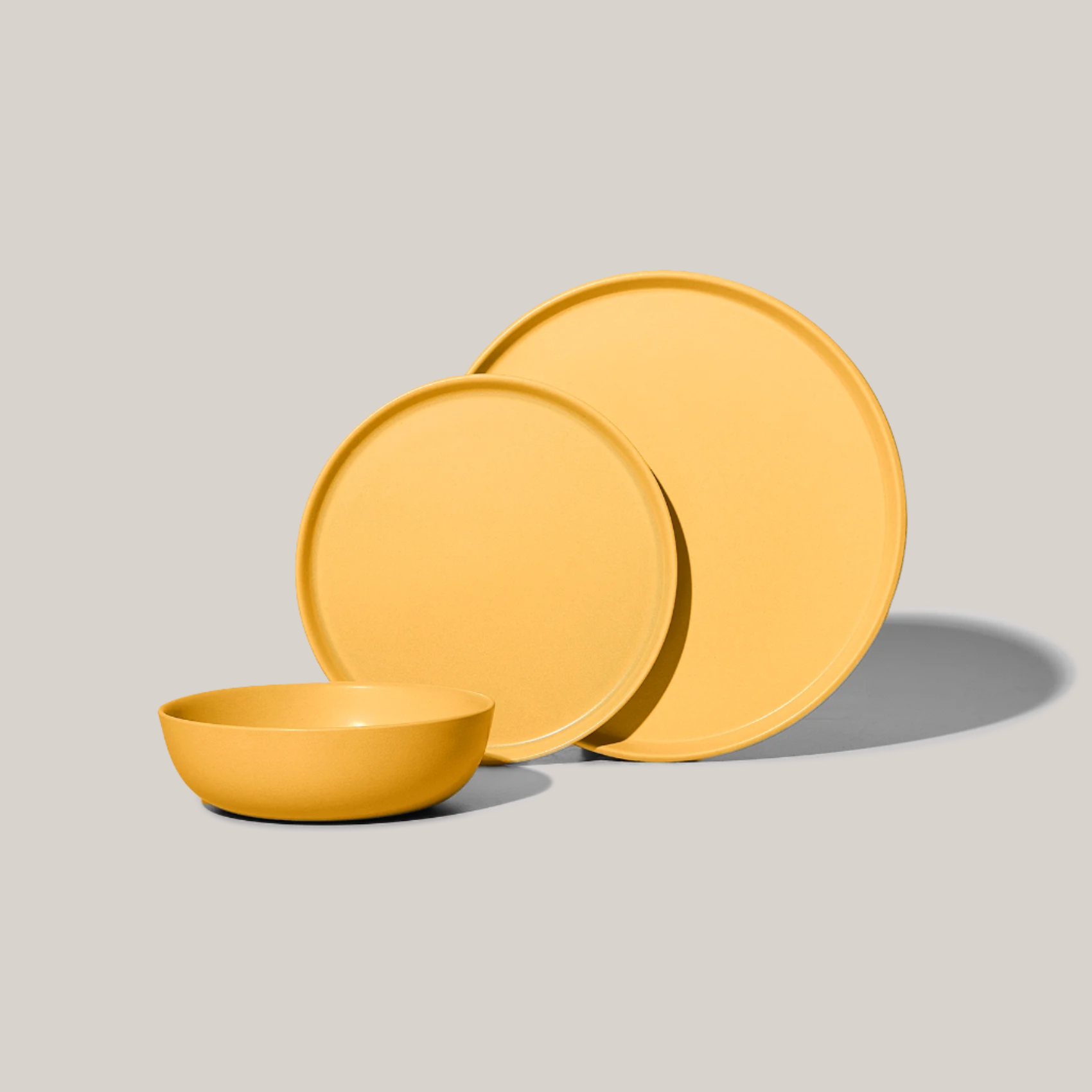 3-Piece Plateware Set | SunGold Plates Felt+Fat - Atelier Saucier
