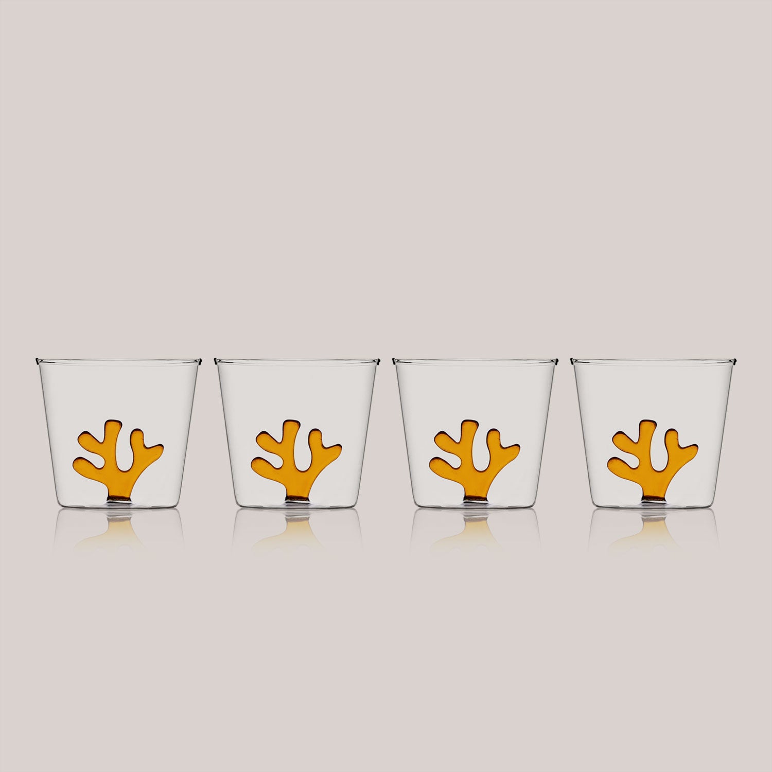 Whimsical Water Tumbler Glasses | Set of 4 Drinkware SPREZZ - Atelier Saucier
