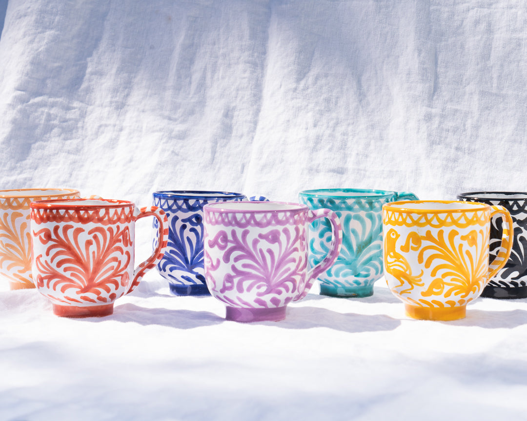 Hand-Painted Mug | Traditional Blue Drinkware Pomelo Casa - Atelier Saucier