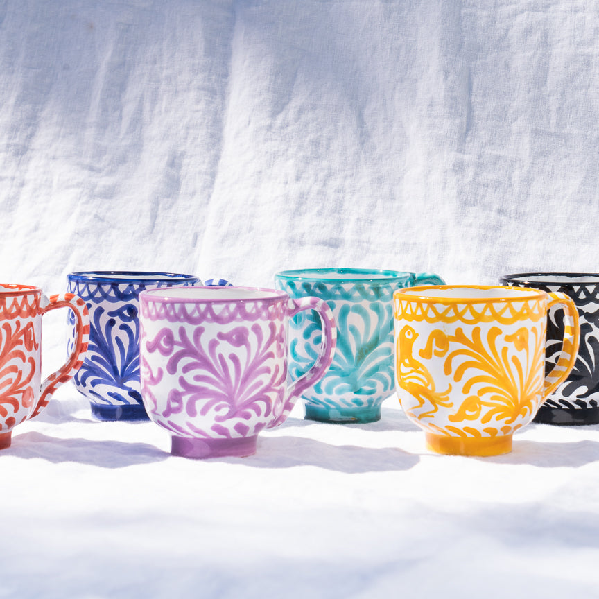 Hand-Painted Mug | Granada Green Drinkware Pomelo Casa - Atelier Saucier