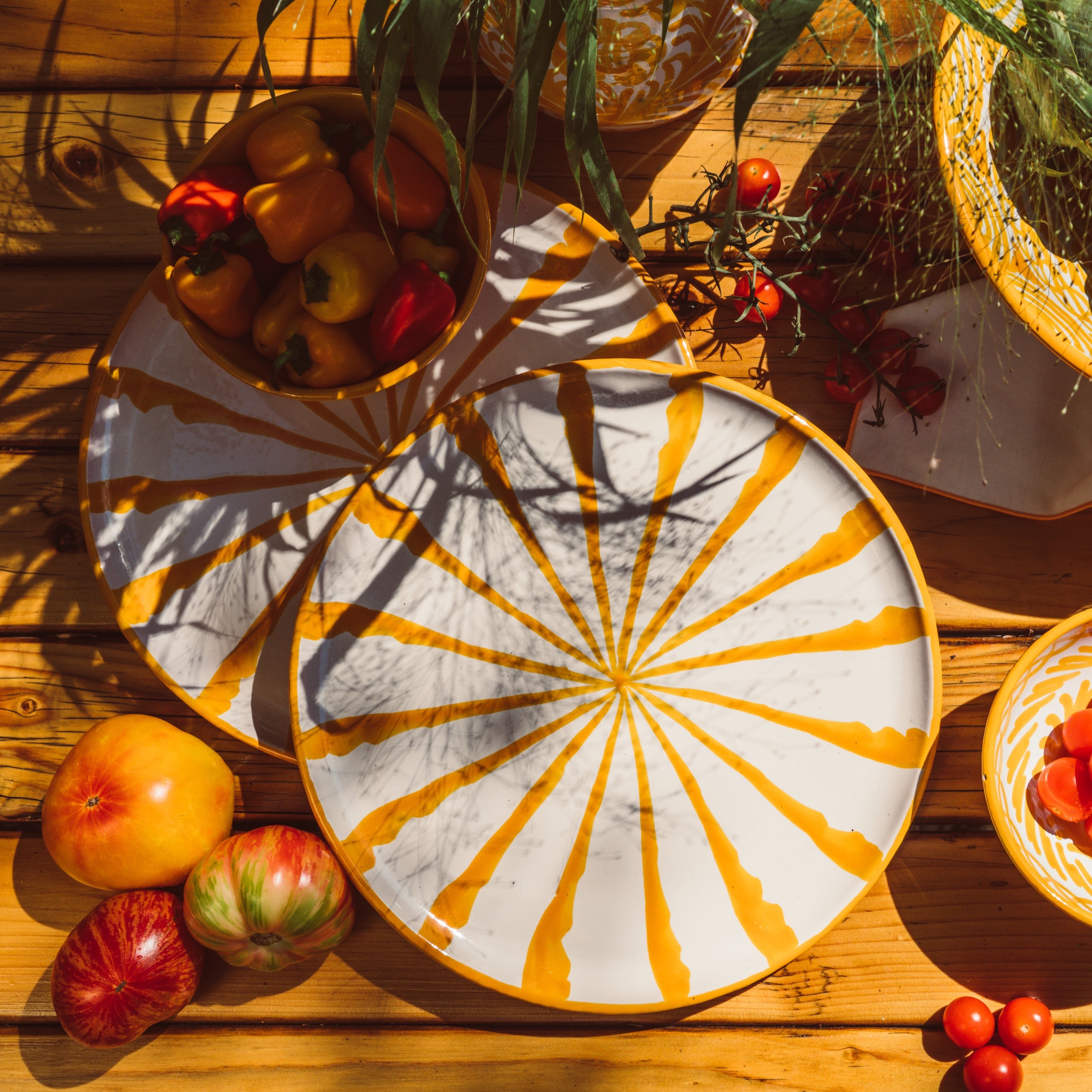 Hand-Painted Dinner Plate | Yellow Plates Pomelo Casa - Atelier Saucier