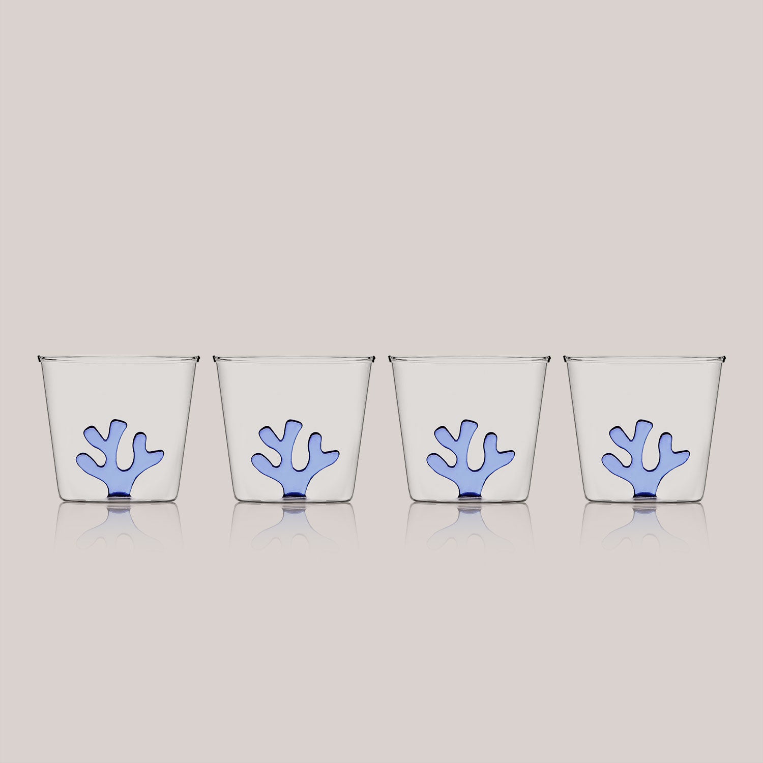 Whimsical Water Tumbler Glasses | Set of 4 Drinkware SPREZZ - Atelier Saucier