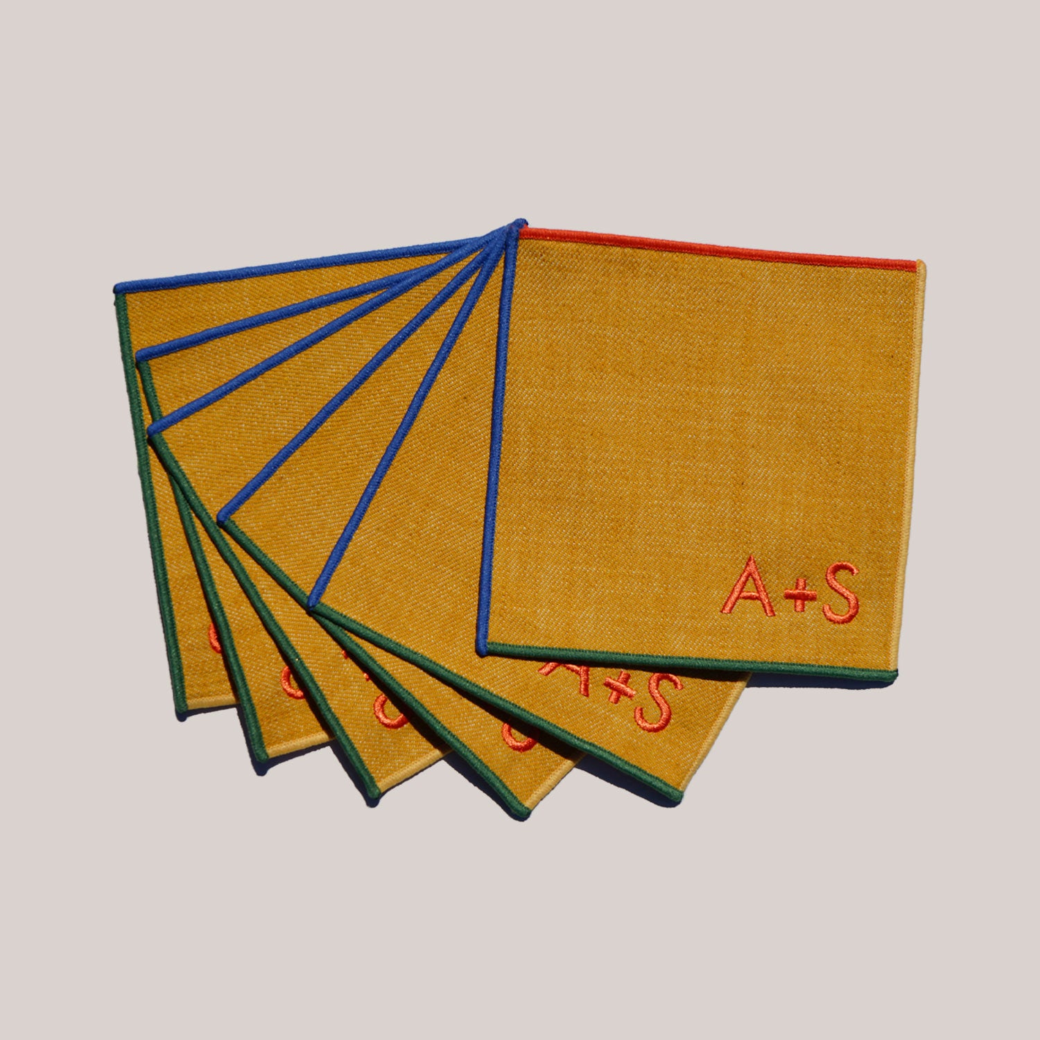 Cocktail Napkin Monogramming | Set of 12 COCKTAIL NAPKINS ATELIER SAUCIER - Atelier Saucier