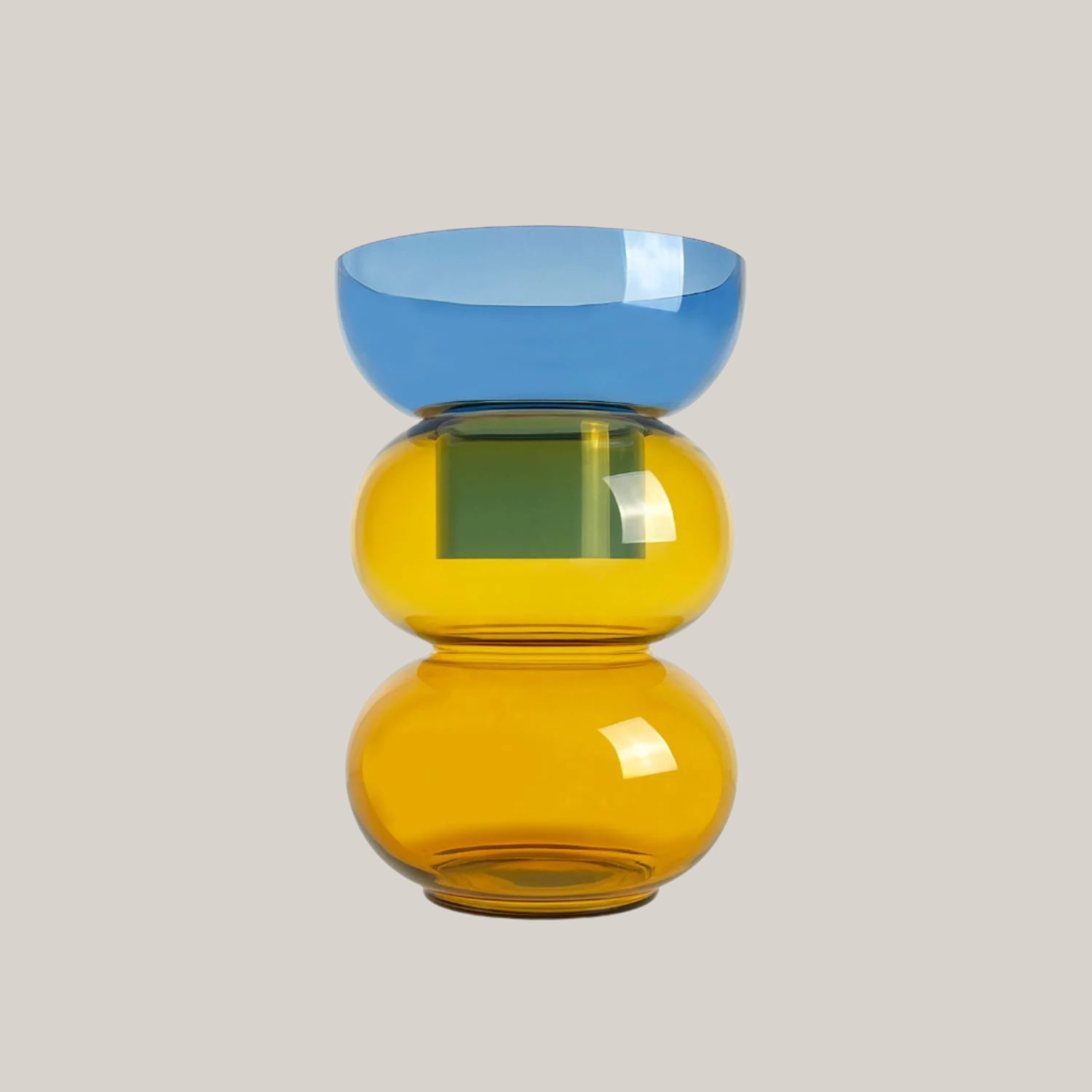Medium Bubble Vase | Blue & Yellow Vases Cloudnola - Atelier Saucier
