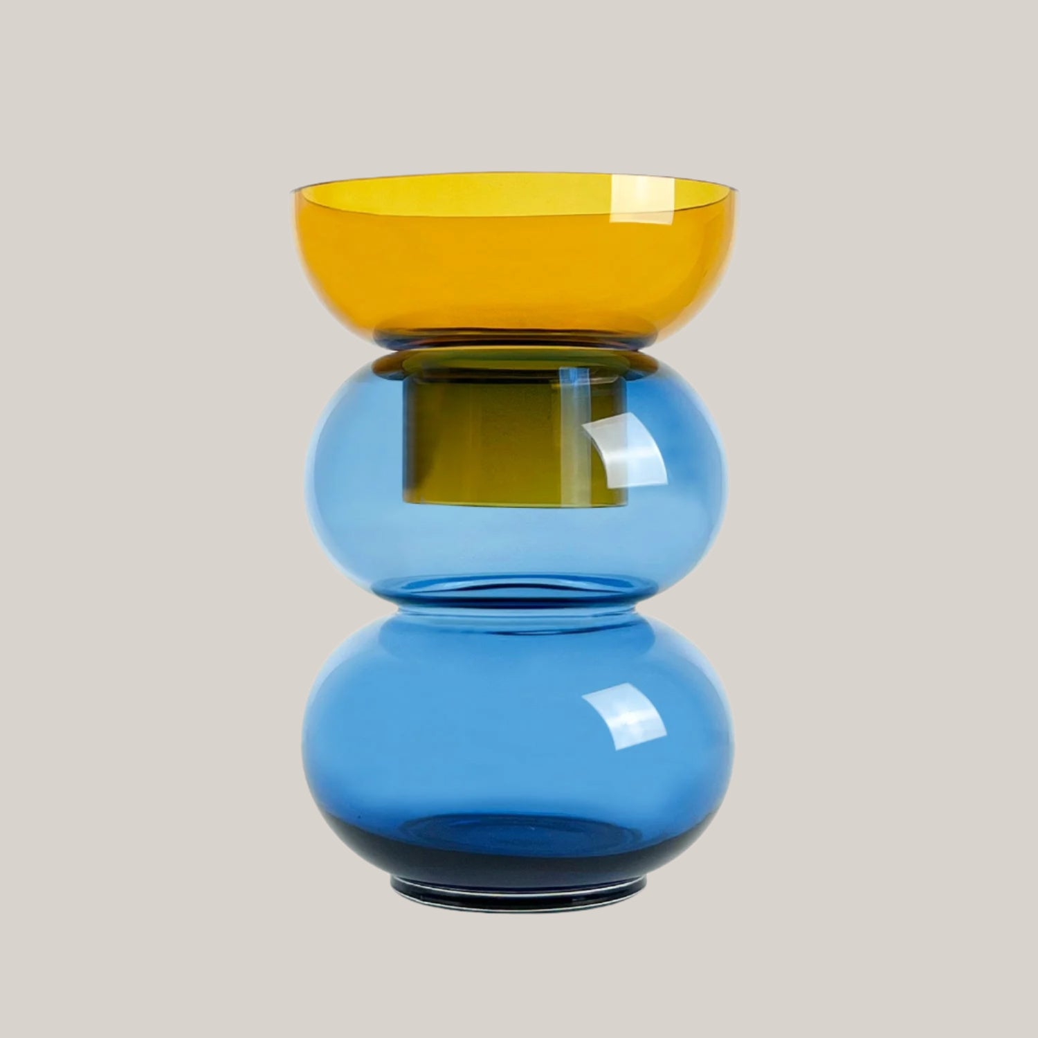 Large Bubble Vase | Yellow & Blue Vases Cloudnola - Atelier Saucier