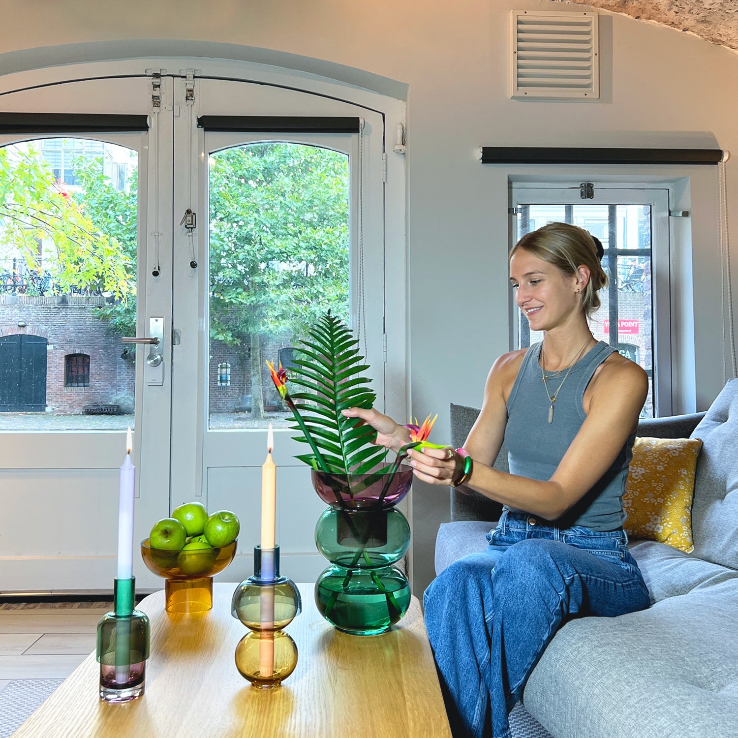 Large Bubble Vase | Pink & Green Vases Cloudnola - Atelier Saucier