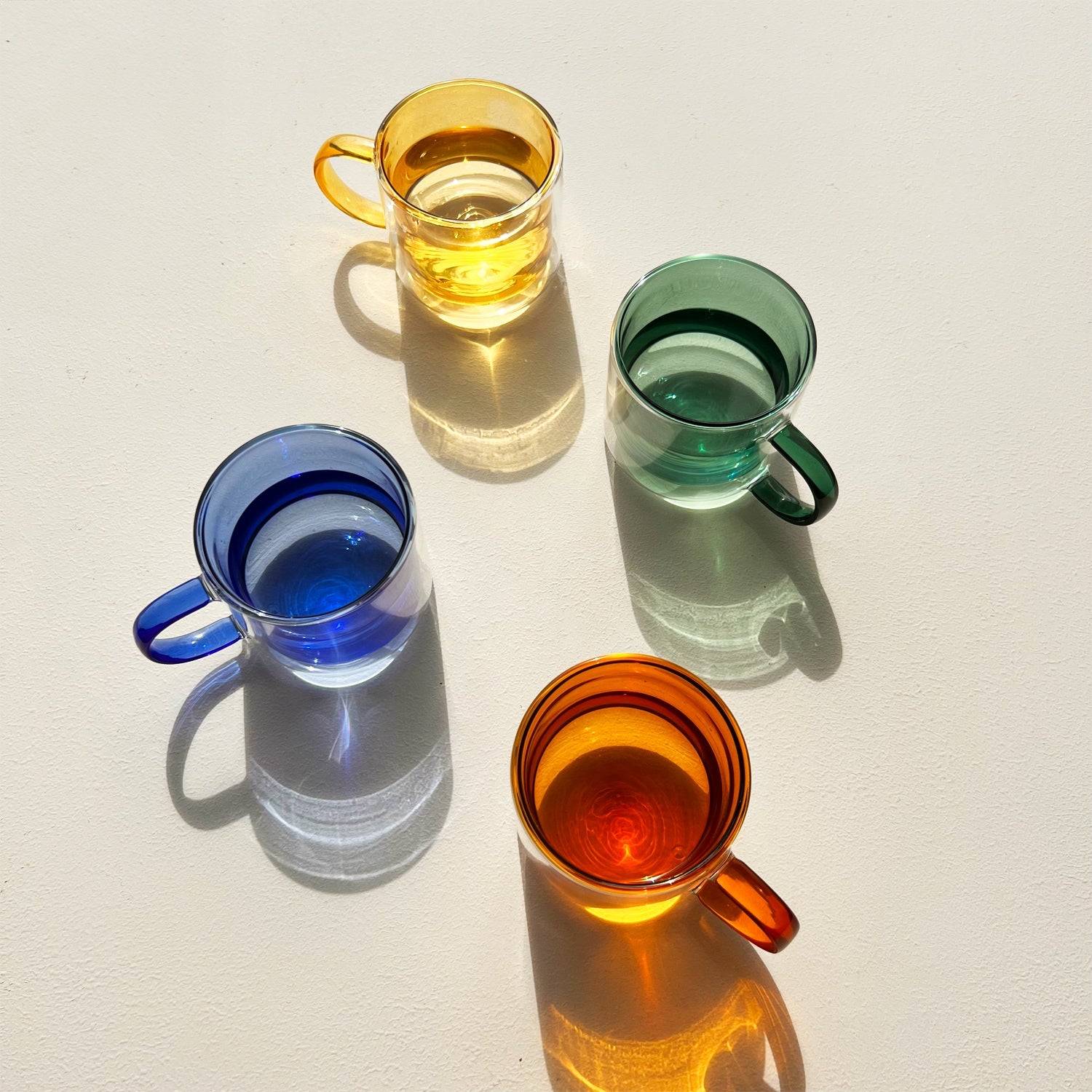Cubo Double-Wall Glass Mug Set | Medium Drinkware Cloudnola - Atelier Saucier