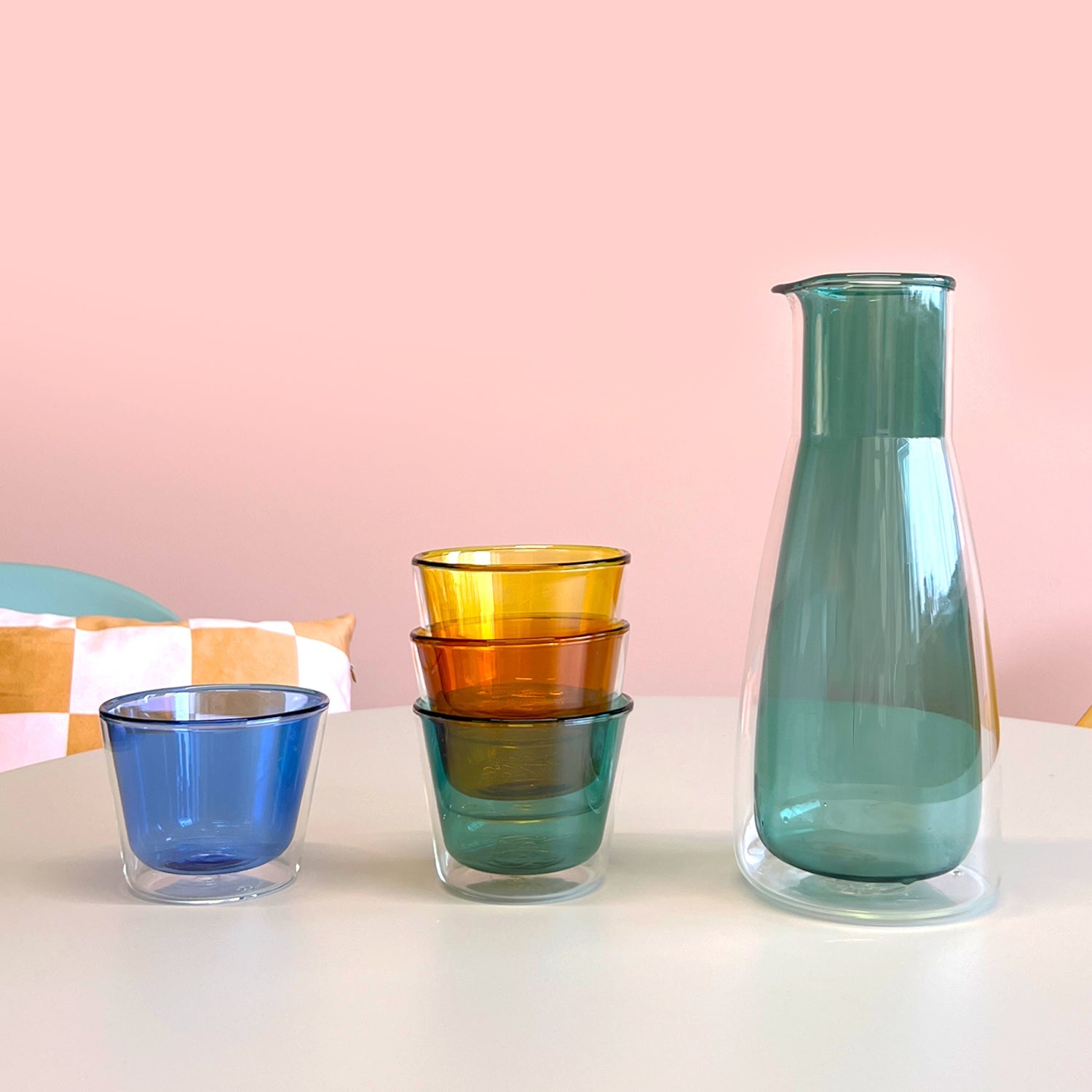 Rocks Double-Wall Multi-Color Glasses Set Drinkware Cloudnola - Atelier Saucier