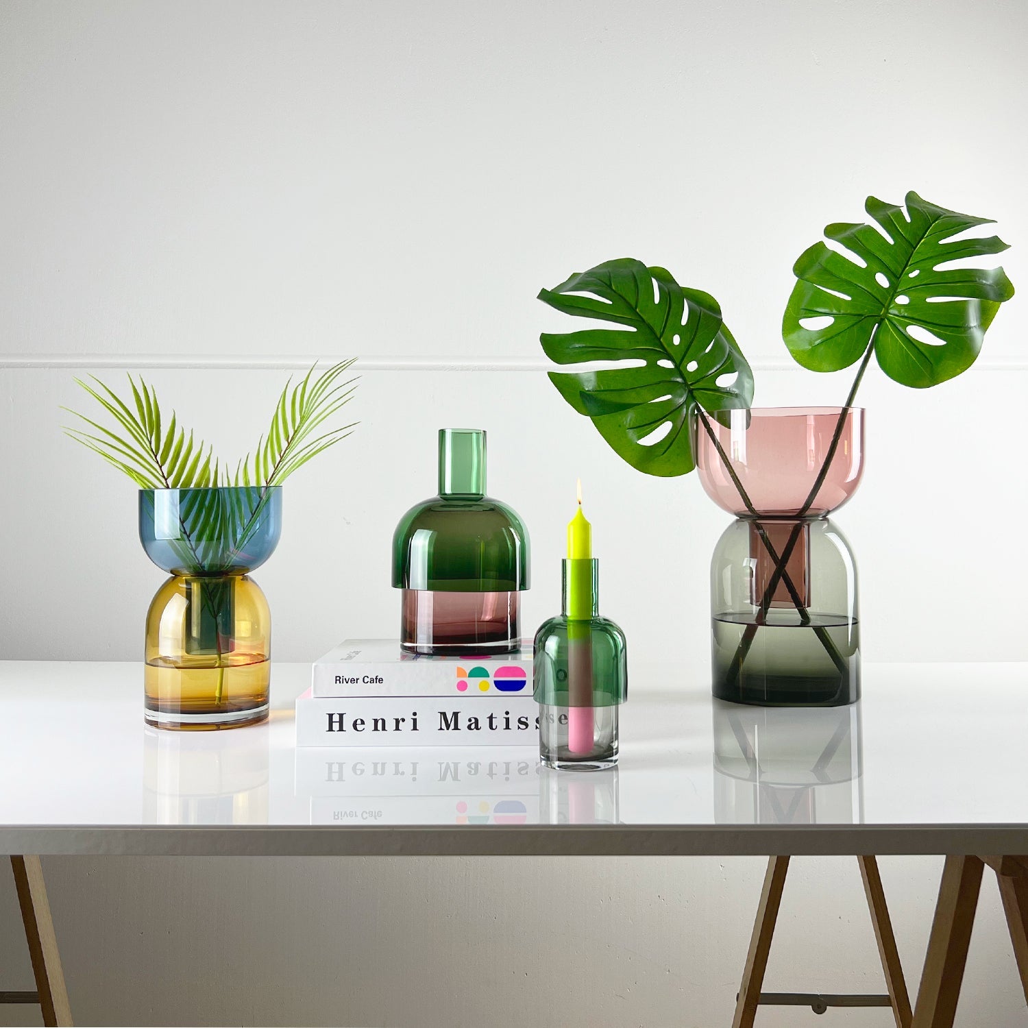 Large Flip Vase | Gray & Pink Vases Cloudnola - Atelier Saucier