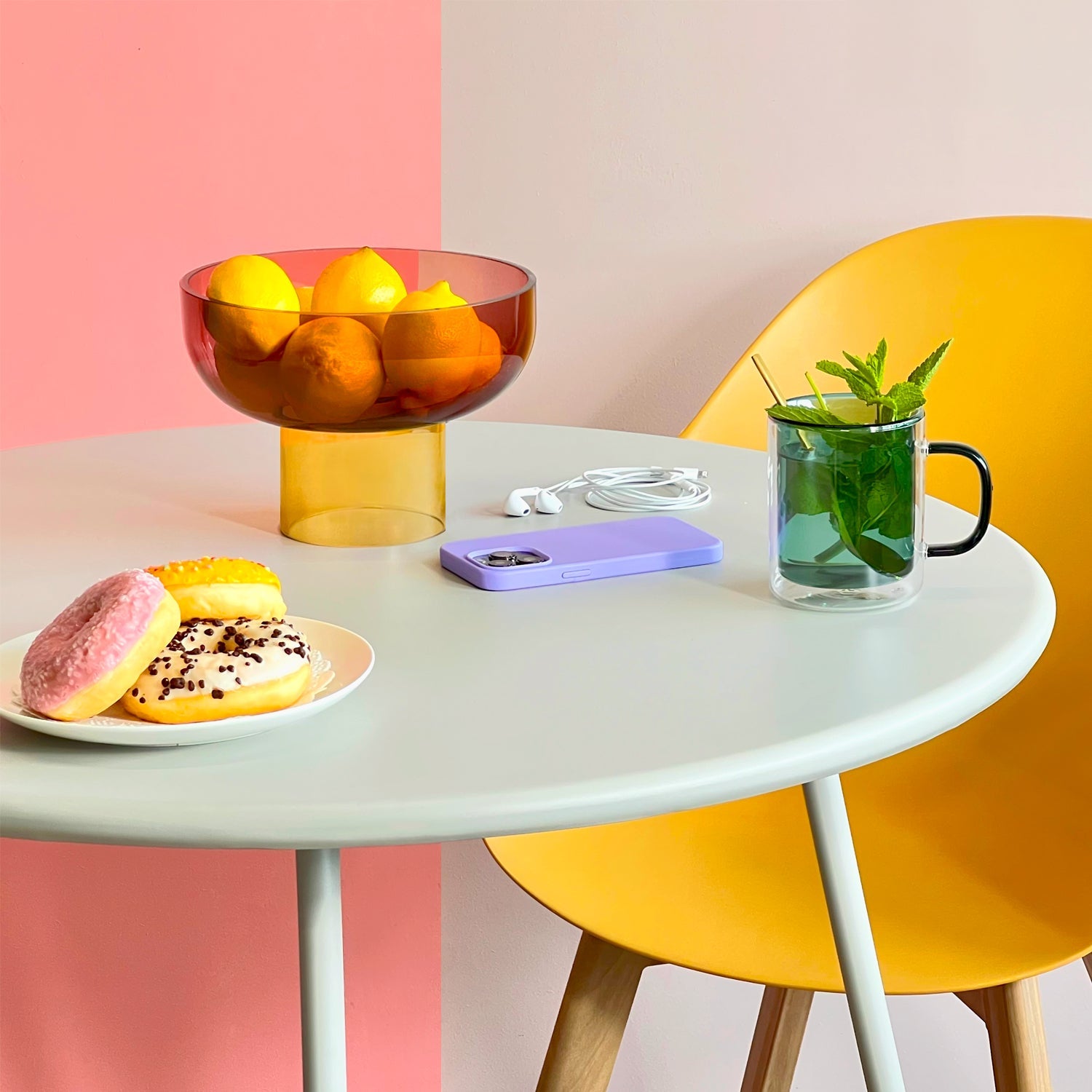 Small Tip Top Bowl | Pink & Yellow Decorative Bowls Cloudnola - Atelier Saucier