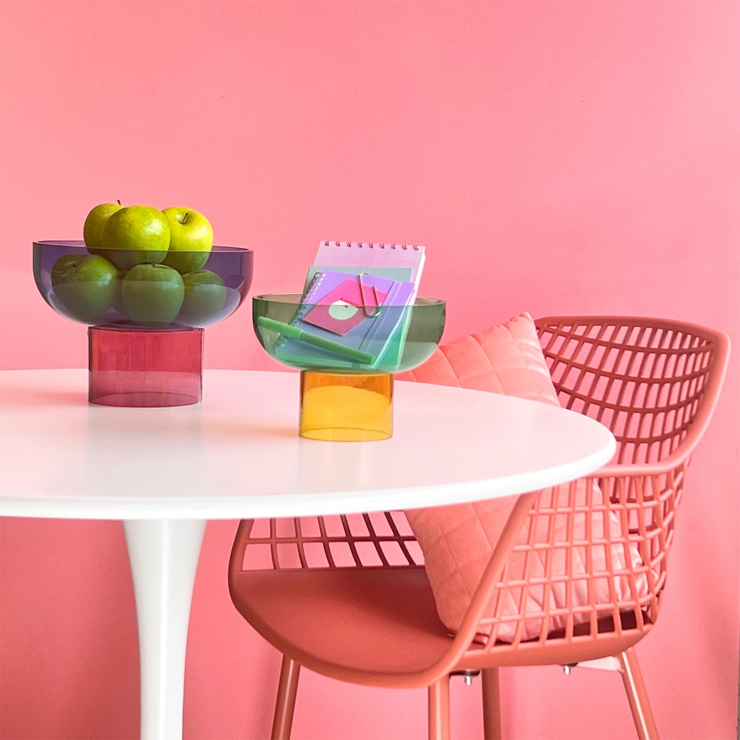 Small Tip Top Bowl | Green & Yellow Decorative Bowls Cloudnola - Atelier Saucier