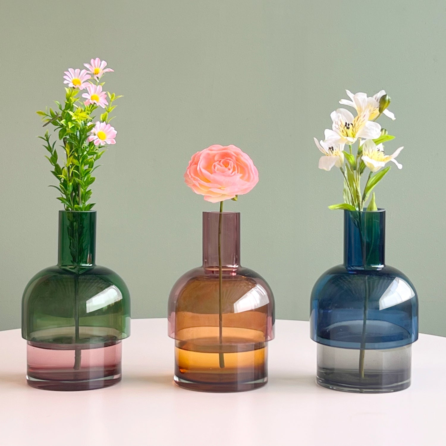 Medium Flip Vase | Green & Pink Vases Cloudnola - Atelier Saucier