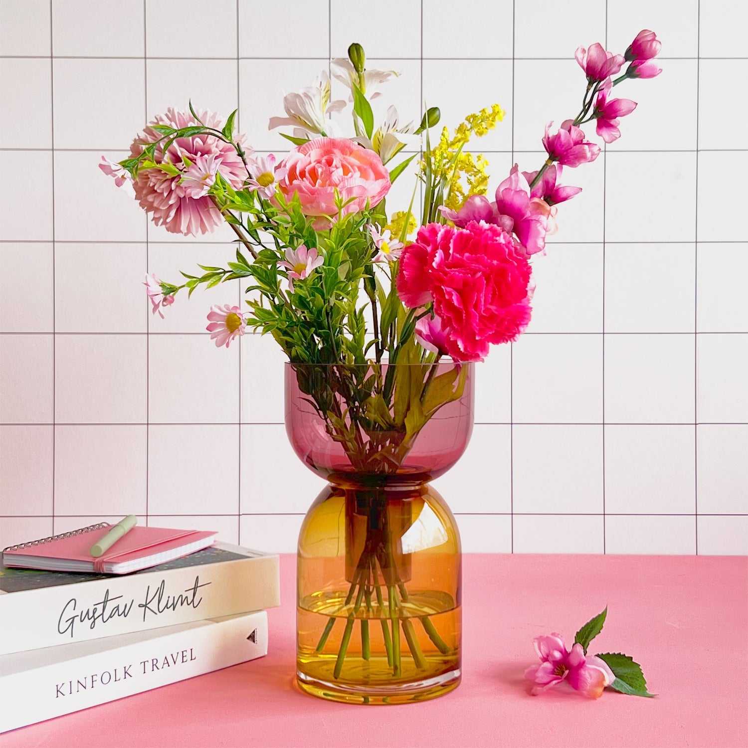 Medium Flip Vase | Pink & Yellow Vases Cloudnola - Atelier Saucier