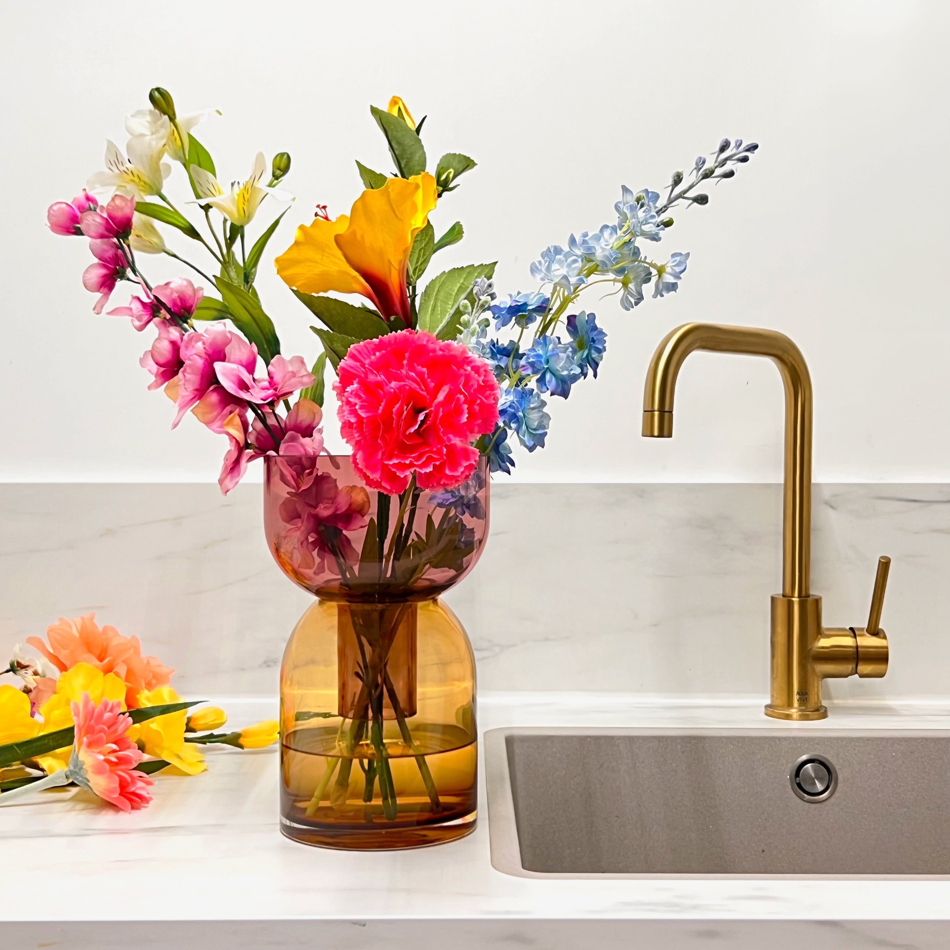 Medium Flip Vase | Pink & Yellow Vases Cloudnola - Atelier Saucier